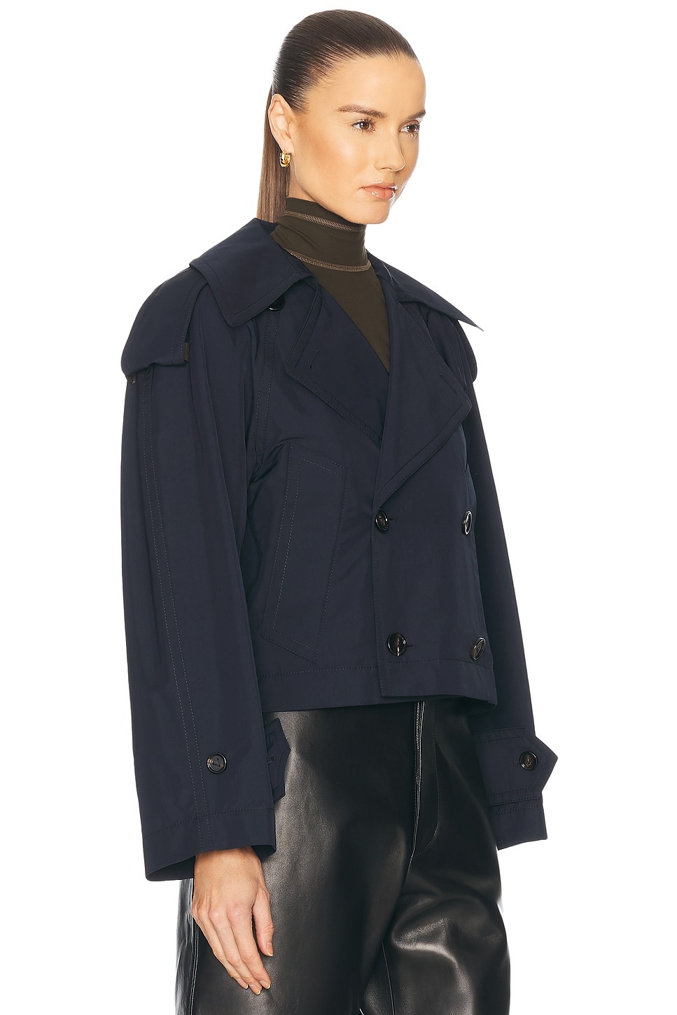 Cropped Trench Coat - 2