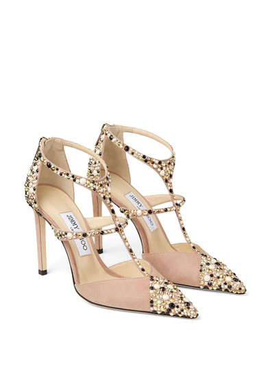 JIMMY CHOO Saoni 100mm crystal-embellished pumps outlook