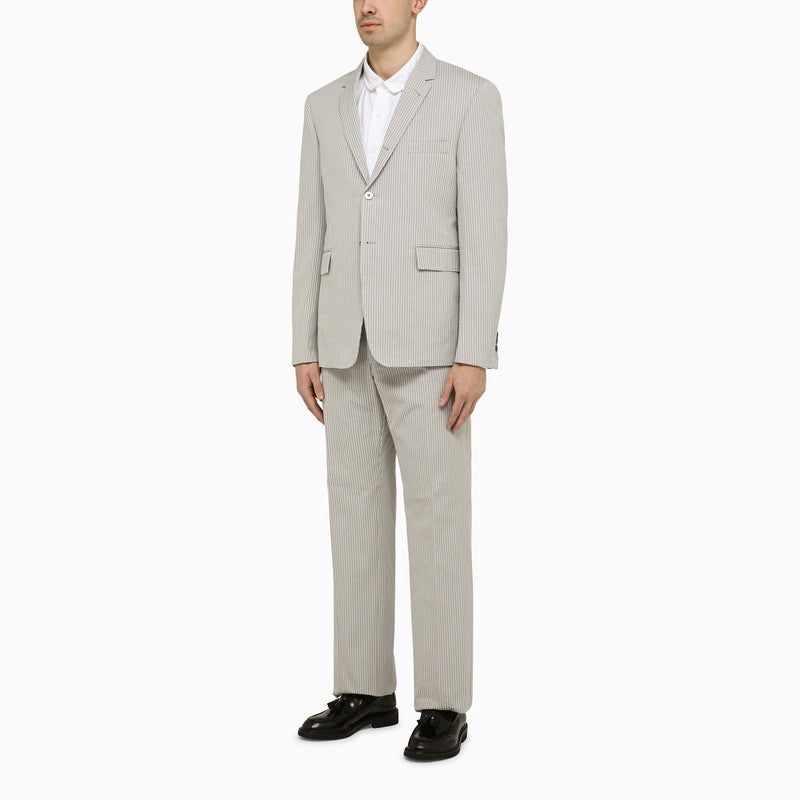 LIGHT GREY PINSTRIPE TROUSERS - 2