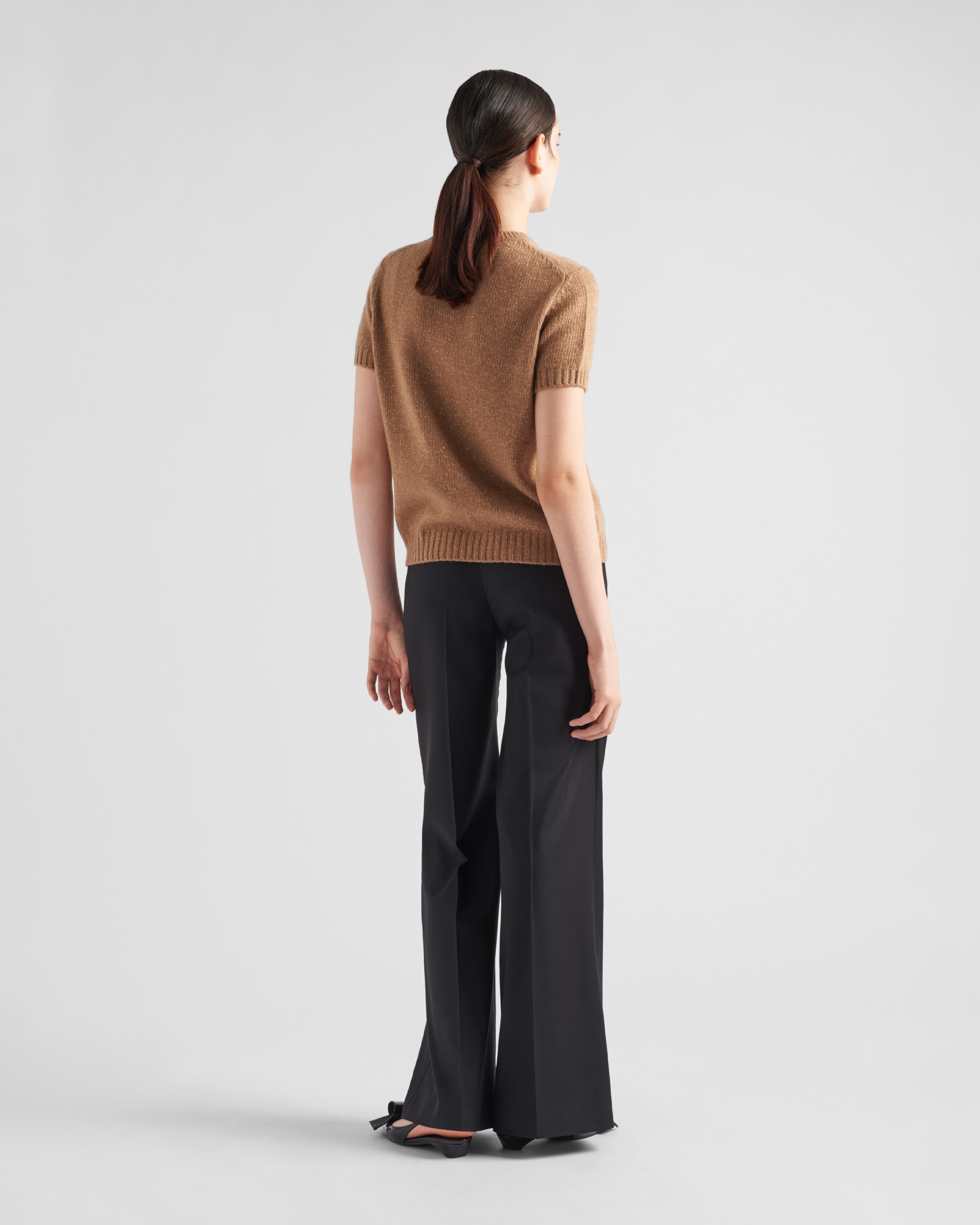 Wool, cashmere and lamé crew-neck sweater - 5