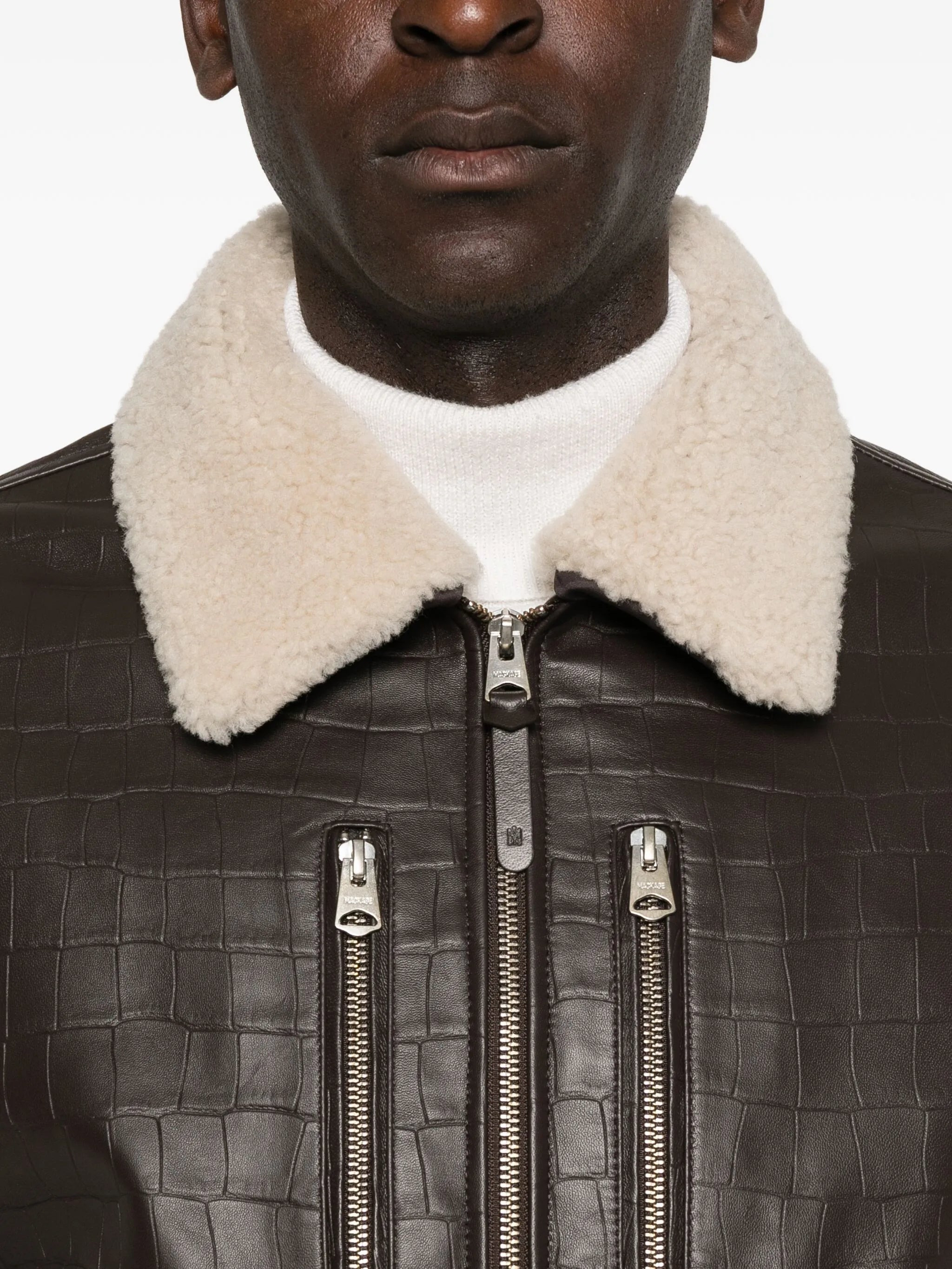Mackage Chance-NV Embossed Leather Jacket - 5
