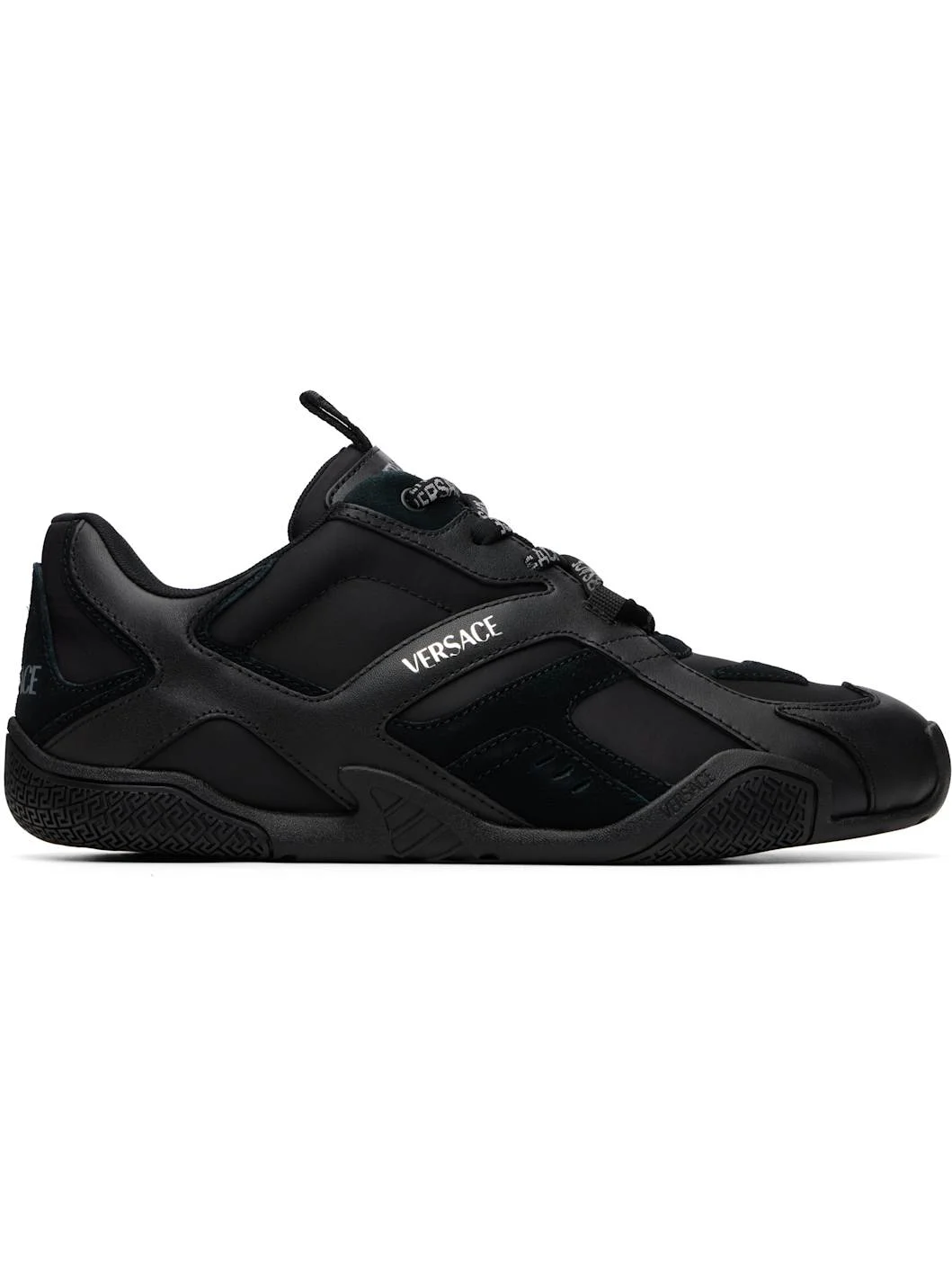 Black Galaxia Leather Sneakers - 1