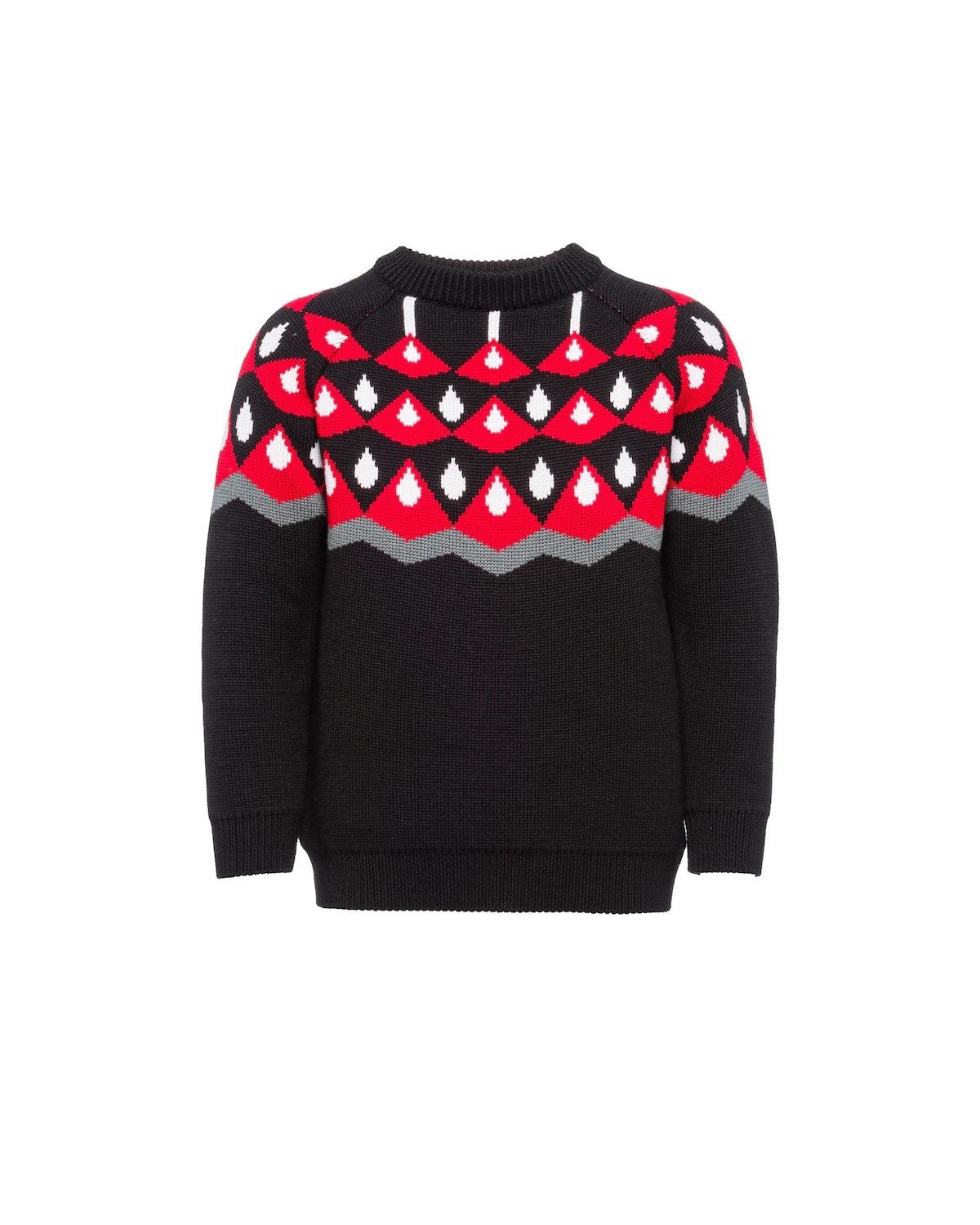 Wool jacquard crew-neck sweater - 1