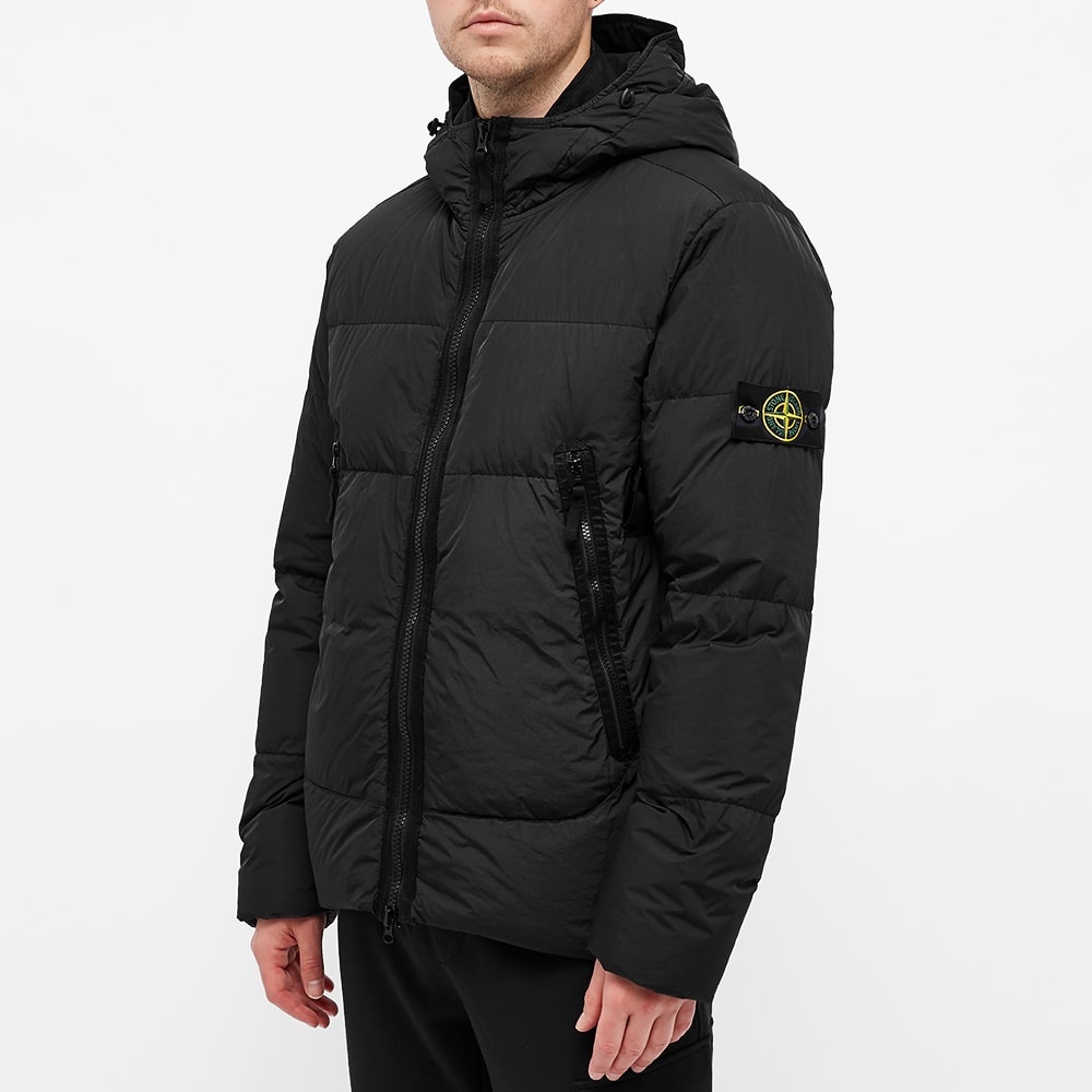 Stone Island Garment Dyed Crinkle Reps Hooded Down Jacket - 5