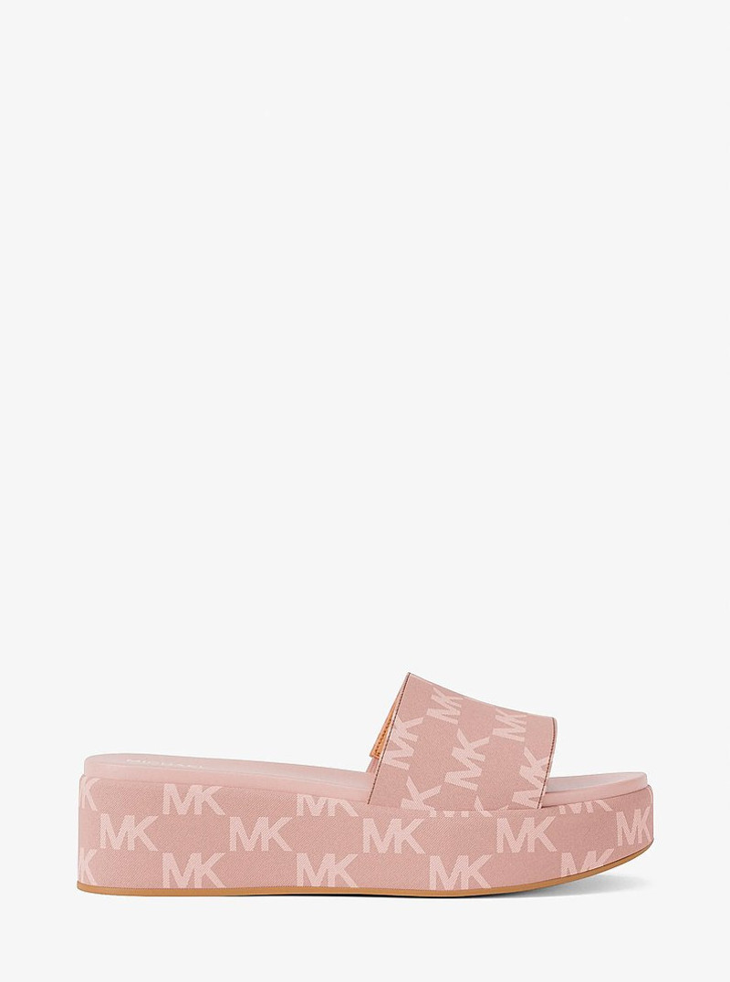 Sadler Logo Jacquard Platform Slide Sandal 1