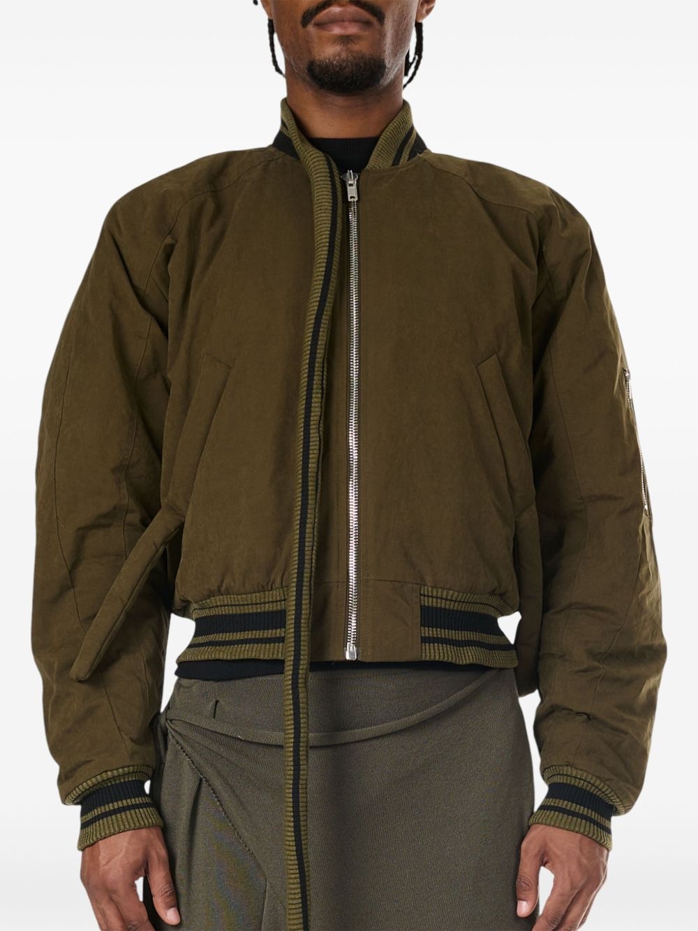 cotton-blend bomber jacket - 2