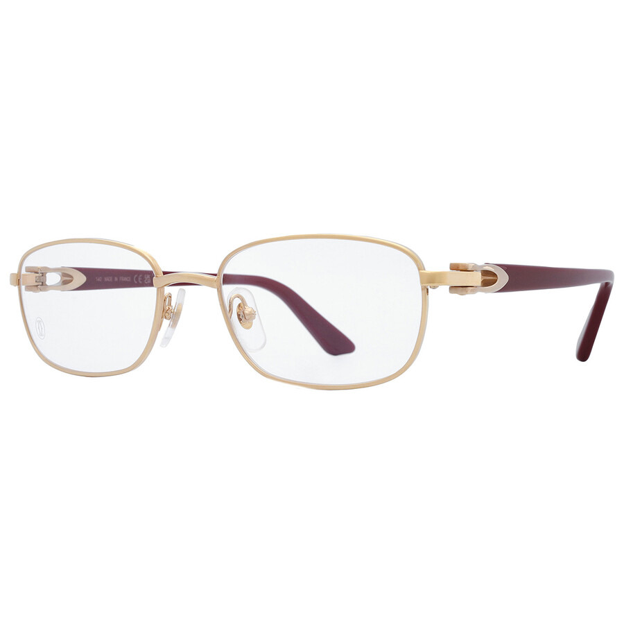 Cartier Demo Rectangular Ladies Eyeglasses CT0368O 003 52 - 3