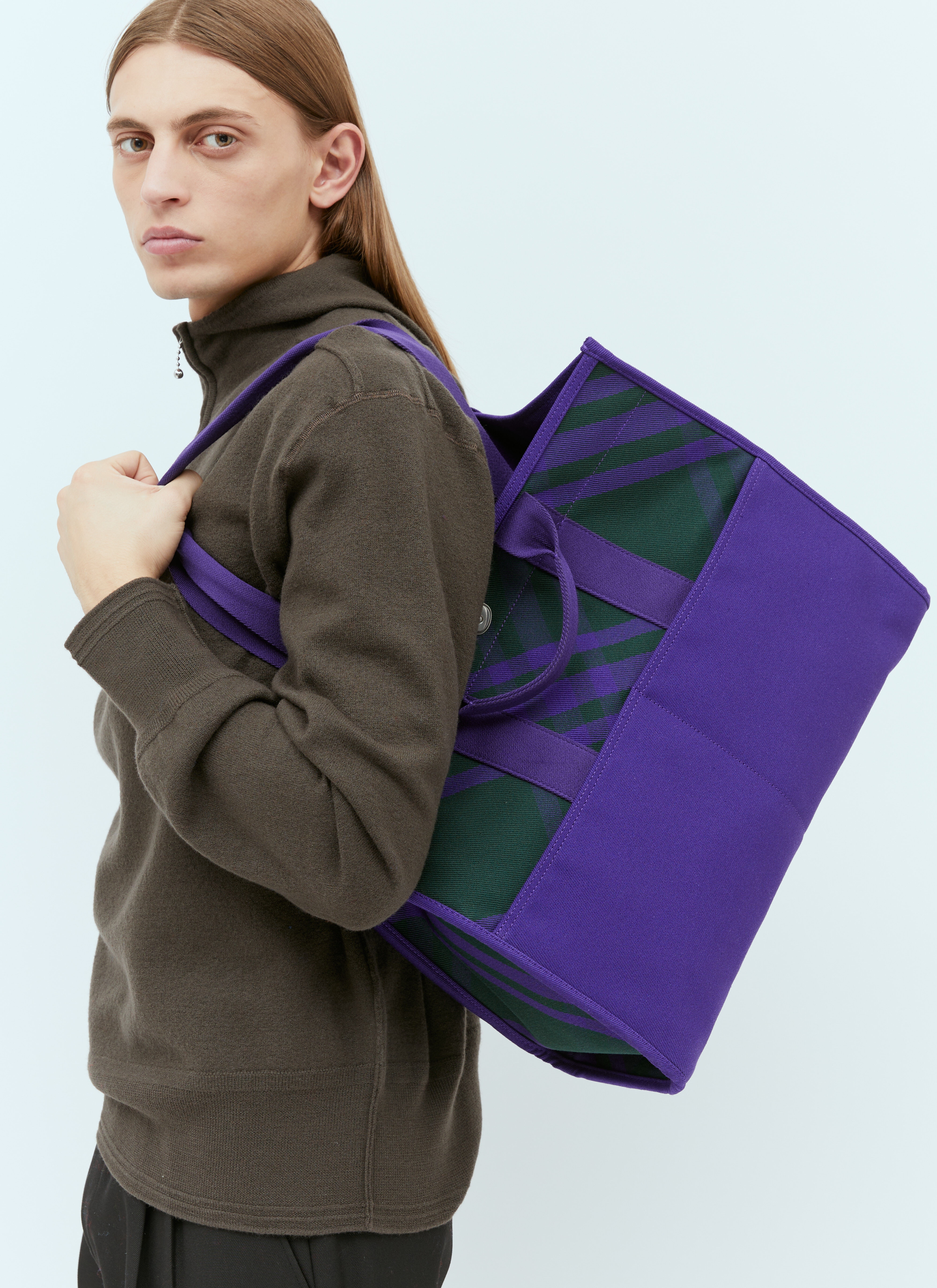 Check Shopper Tote Bag - 2