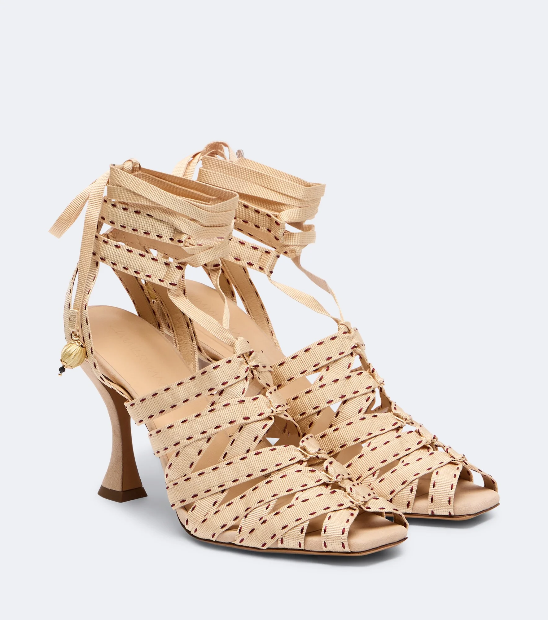 Corsage canvas sandals - 1