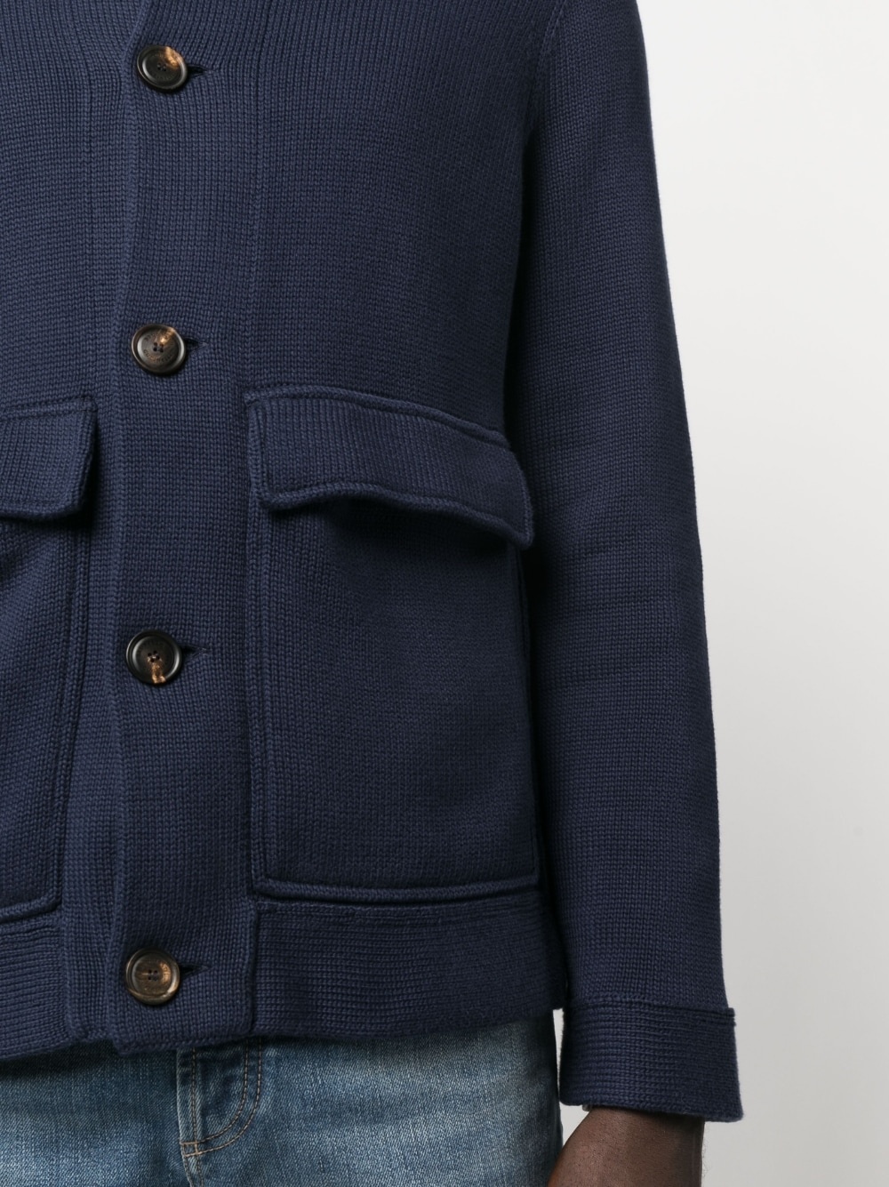 button-up cotton cardigan - 5