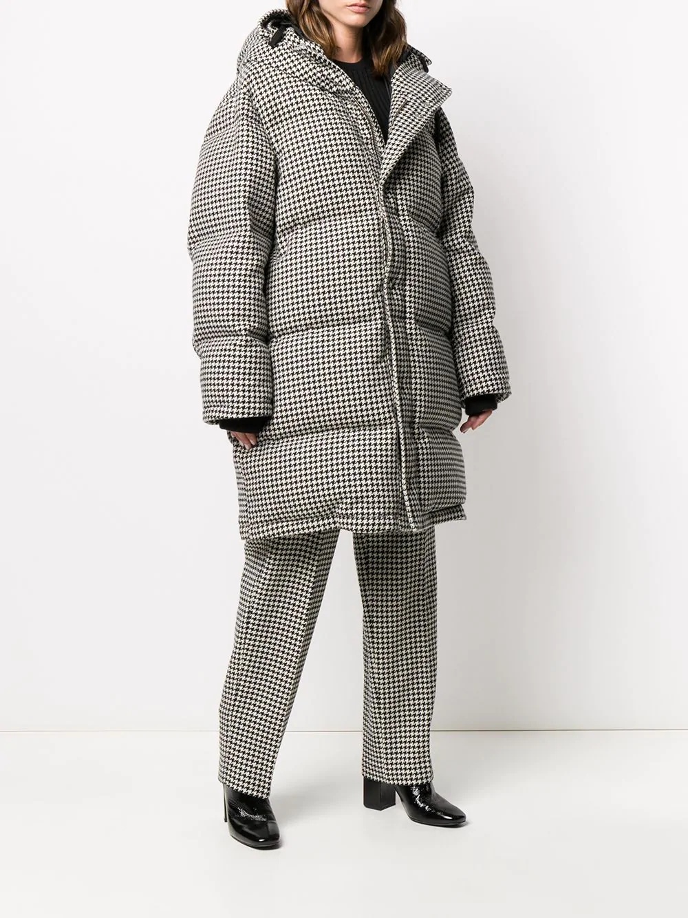 Houndstooth padded coat - 3