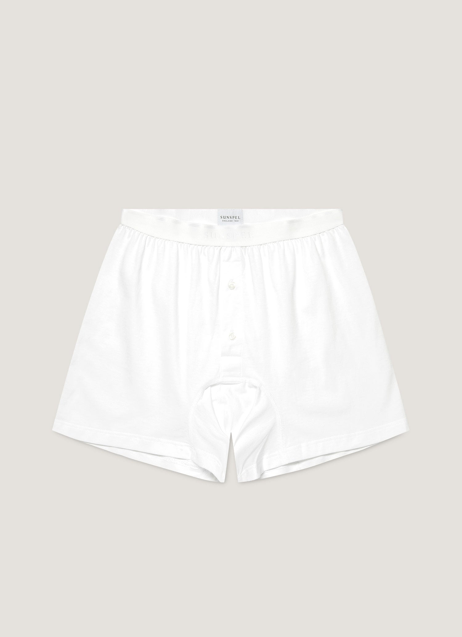 Superfine Cotton Two‑Button Shorts - 1