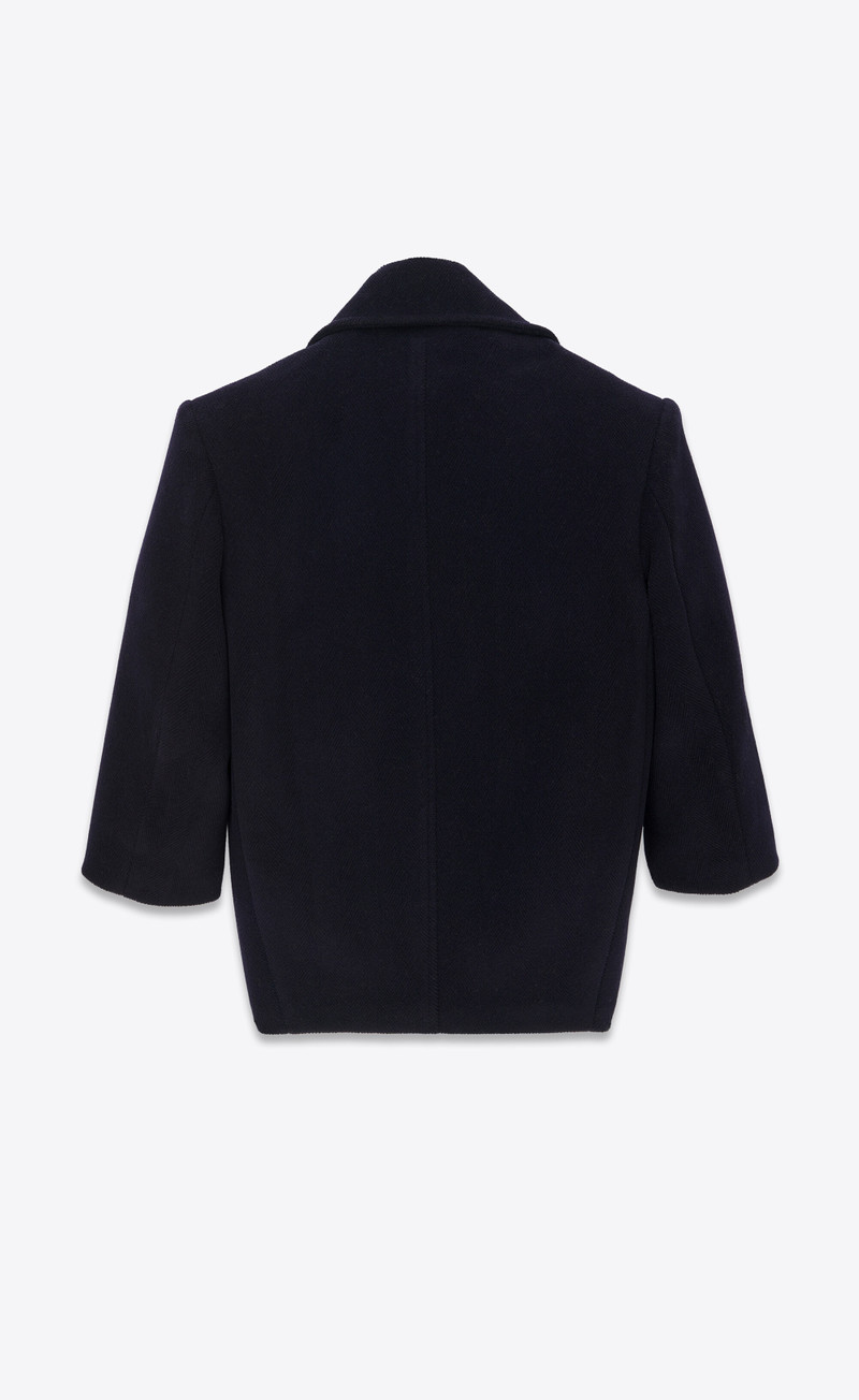 oversized peacoat in chevron wool 3