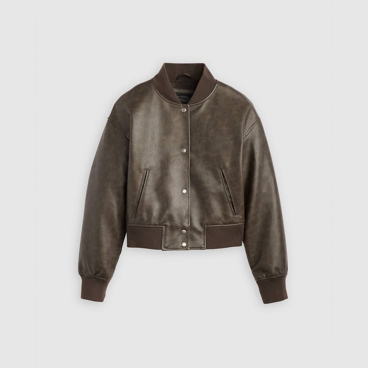 CROPPED VARSITY BOMBER JACKET - 1