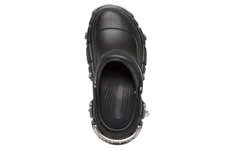 (WMNS) Balenciaga Hardcrocs Slide x Crocs 'Nero Silver' 687398W1S8N1081 - 5
