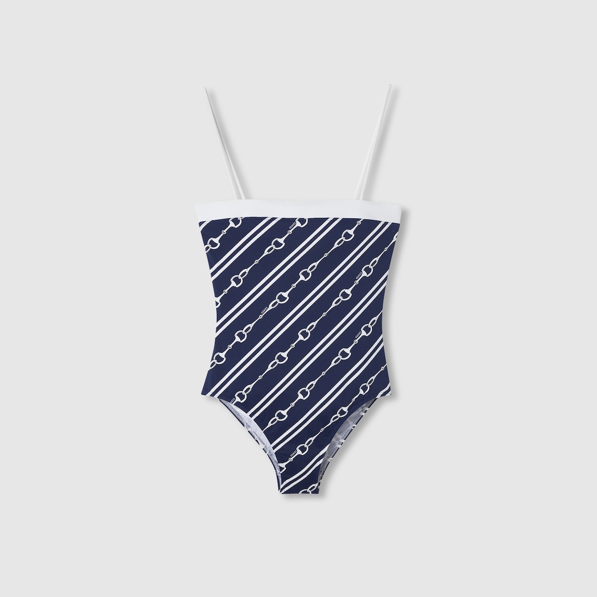 Horsebit print sparkling jersey swimsuit - 1