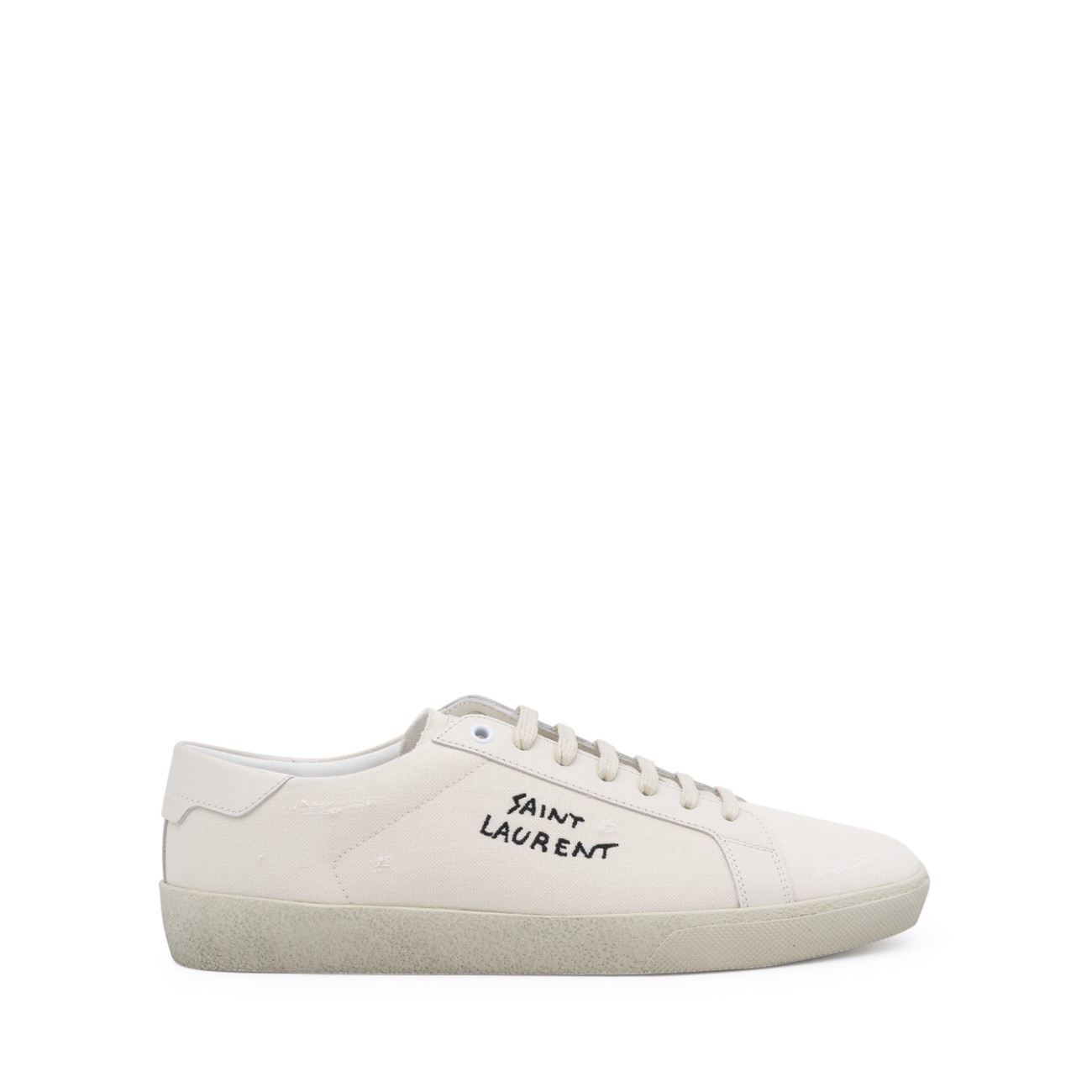 off white leather court classic sneakers - 1