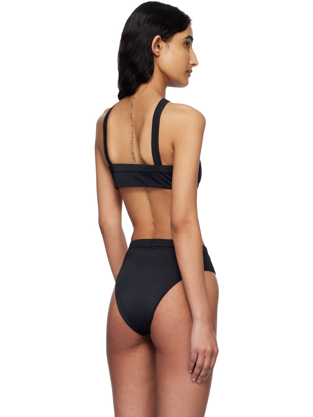 Black Gianni Ribbon Bikini Top - 3