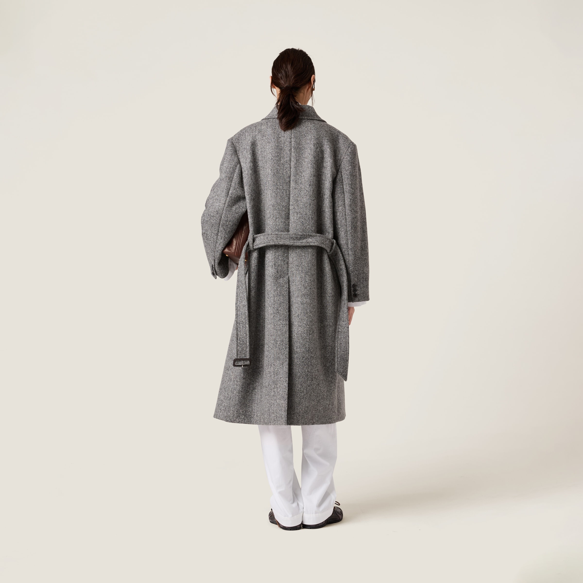 Single-breasted chevron coat - 3