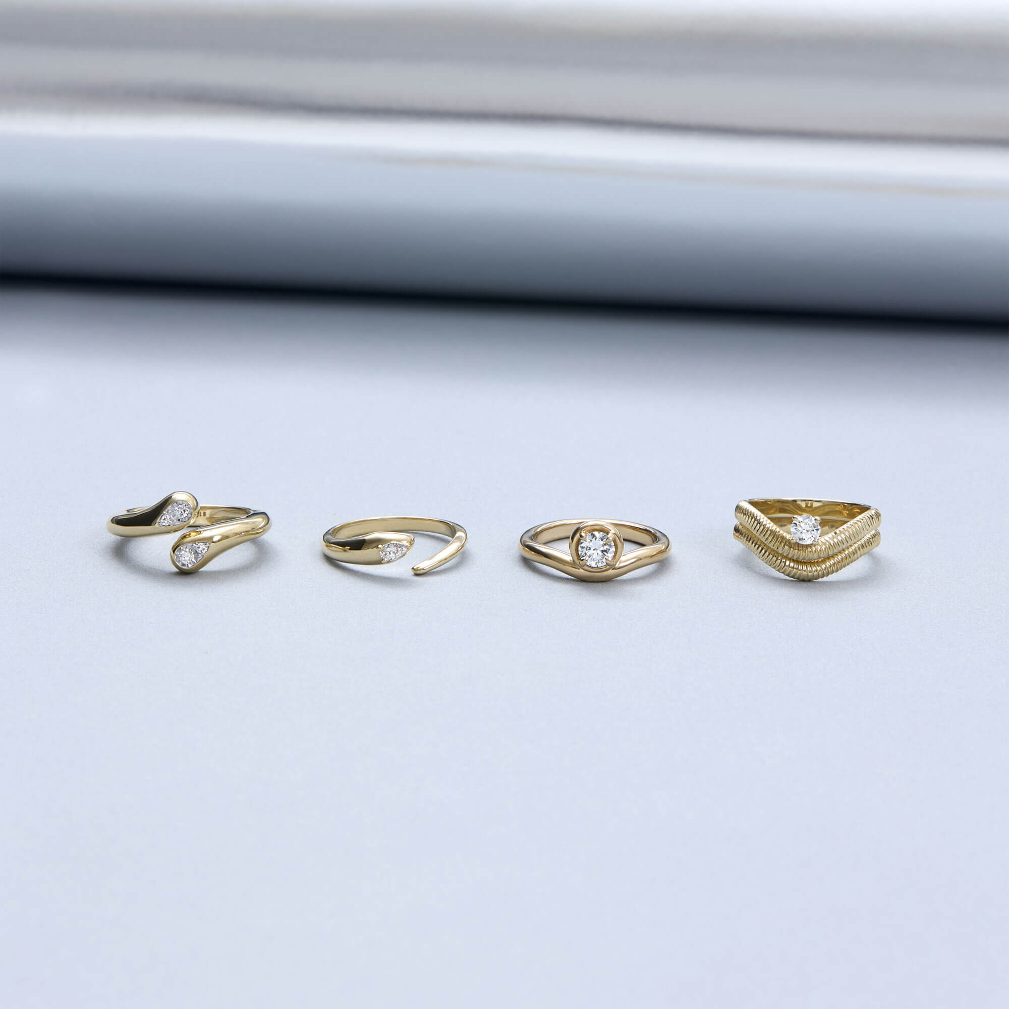 Perfect Pear Diamond Hug Ring - 7