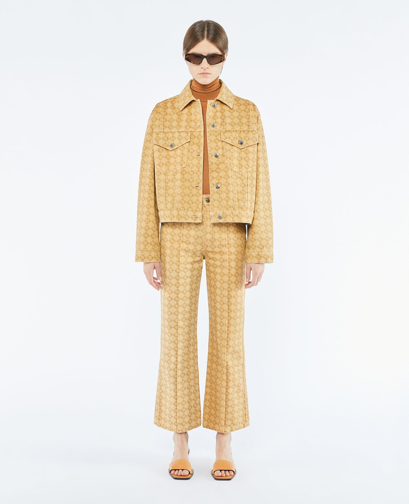 Laser Faded Monogram Camel Jacket 3