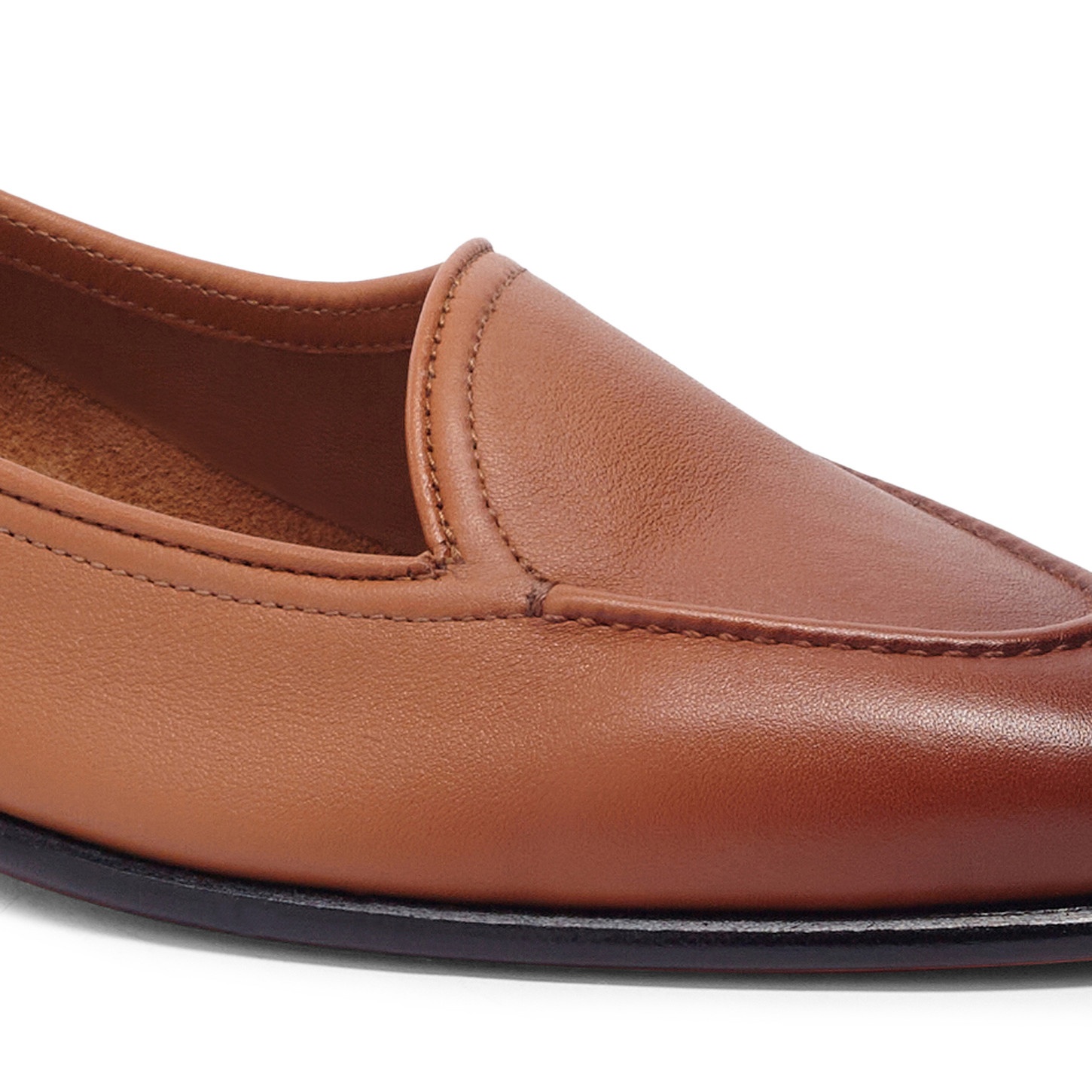 Women's brown leather Andrea loafer - 6