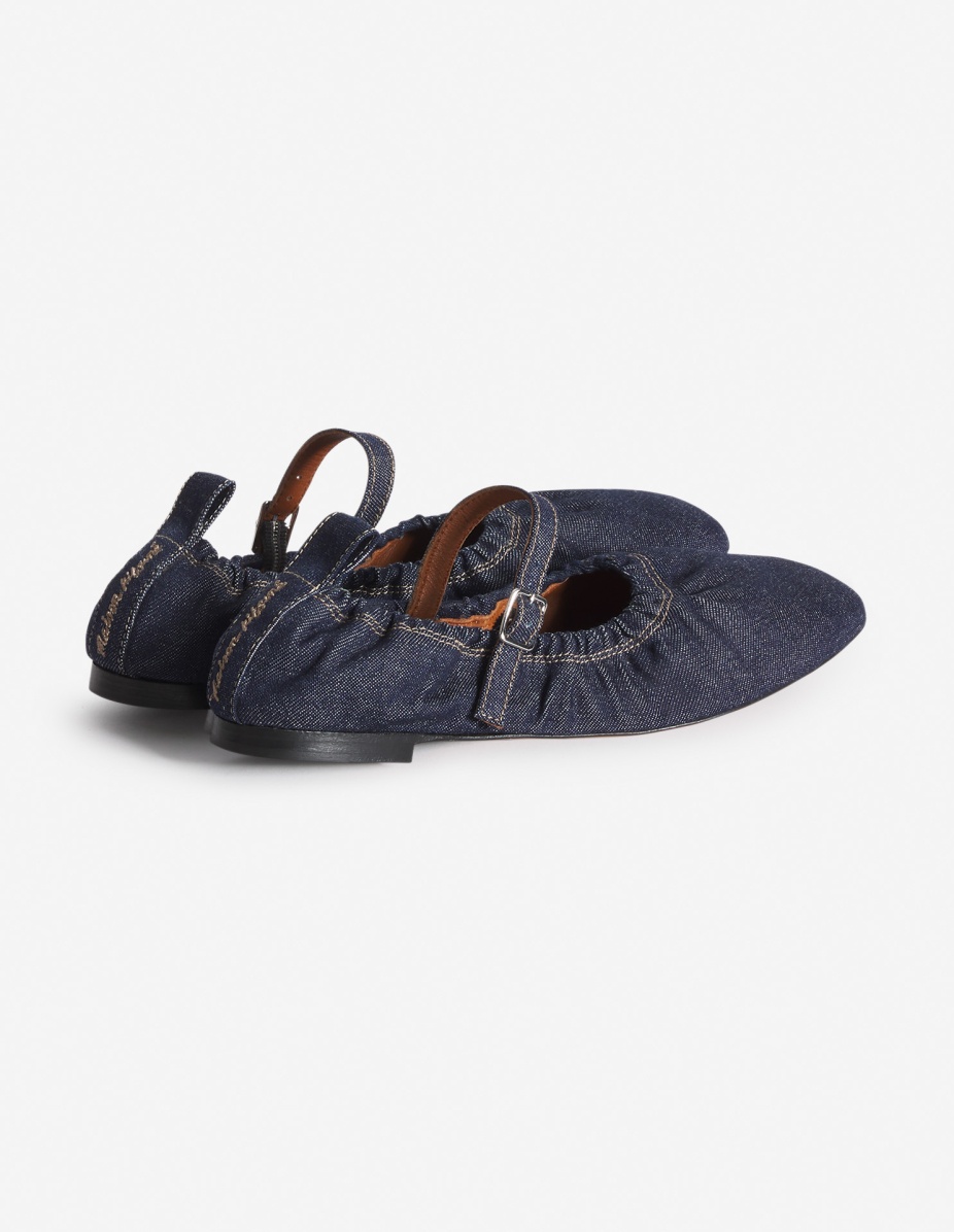 DENIM FLAT BALLERINA - 4