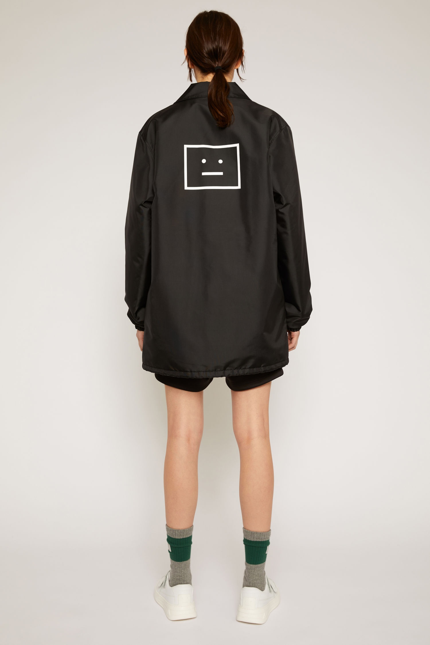 Face motif coach jacket black - 5