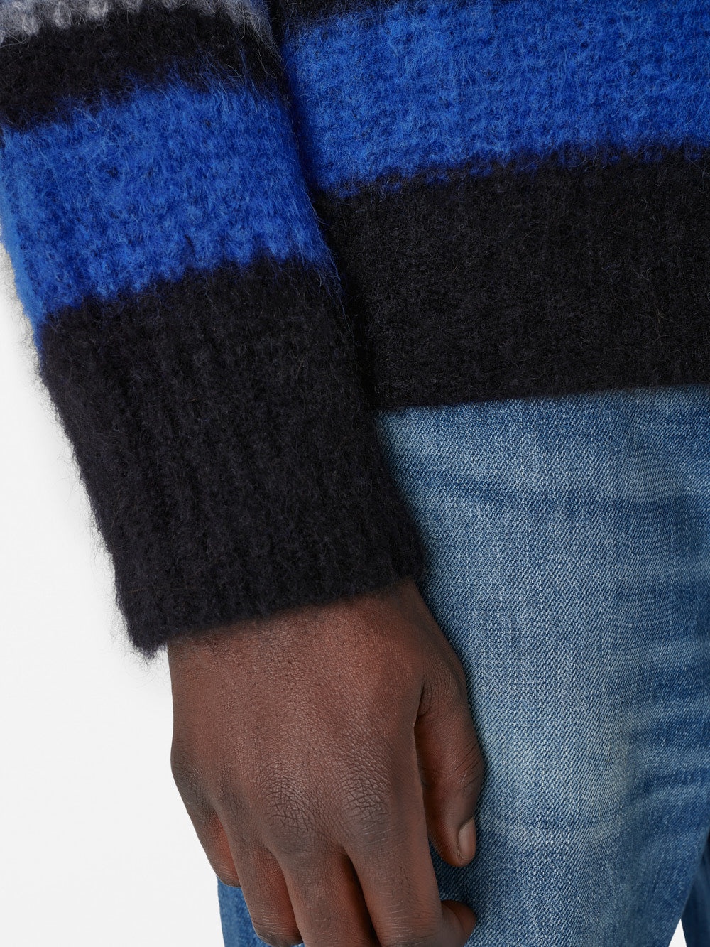 Alpaca Sweater in Sky Blue Multi - 8