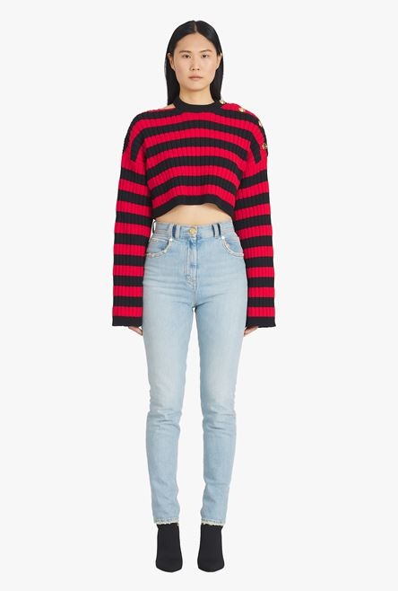 Black and red nautical sweater - 4