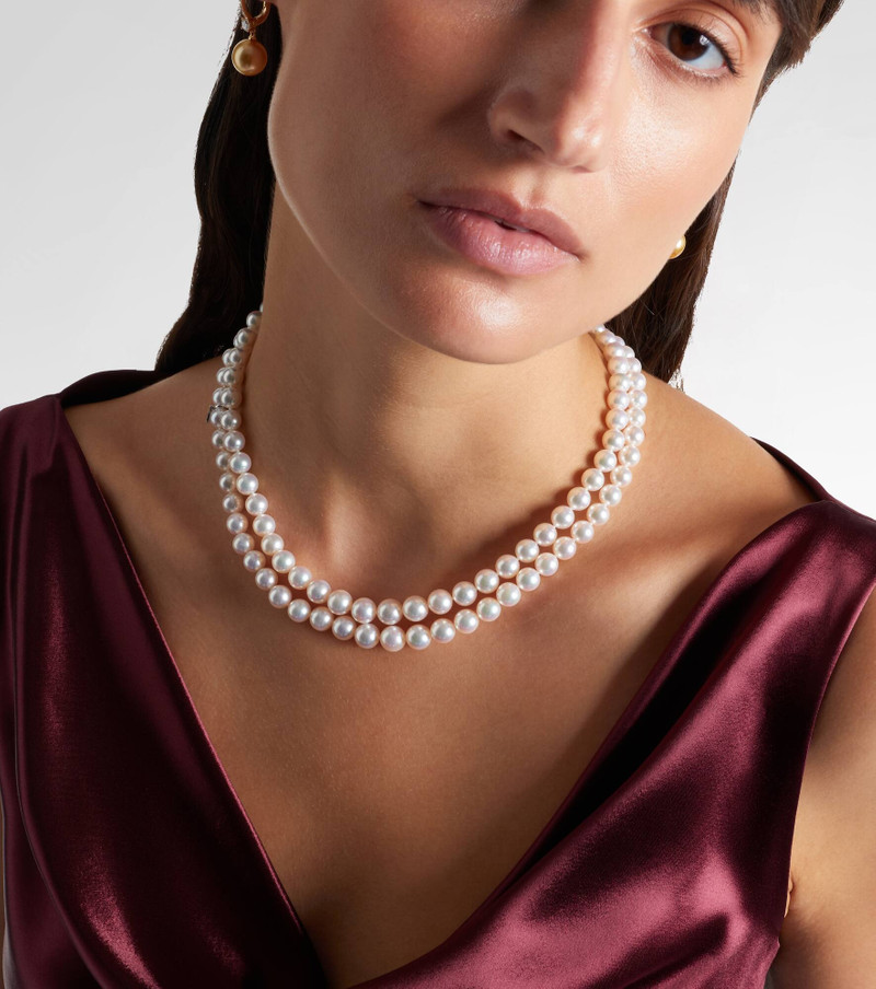 MIKIMOTO 18kt white gold necklace with pearls outlook