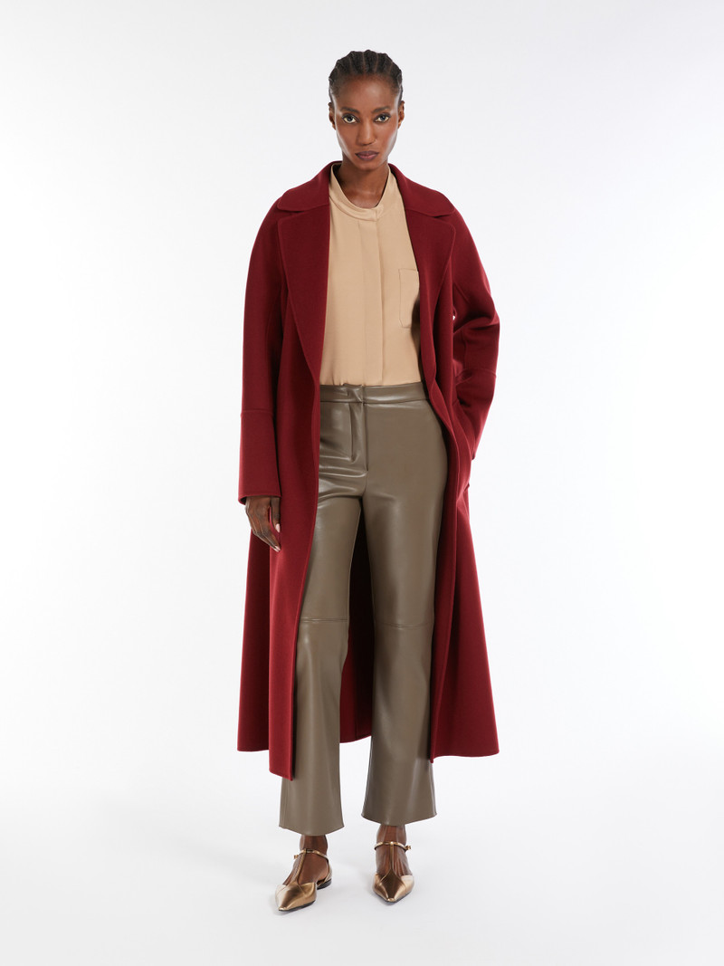 'S Max Mara SUBLIME Coated fabric slim trousers outlook