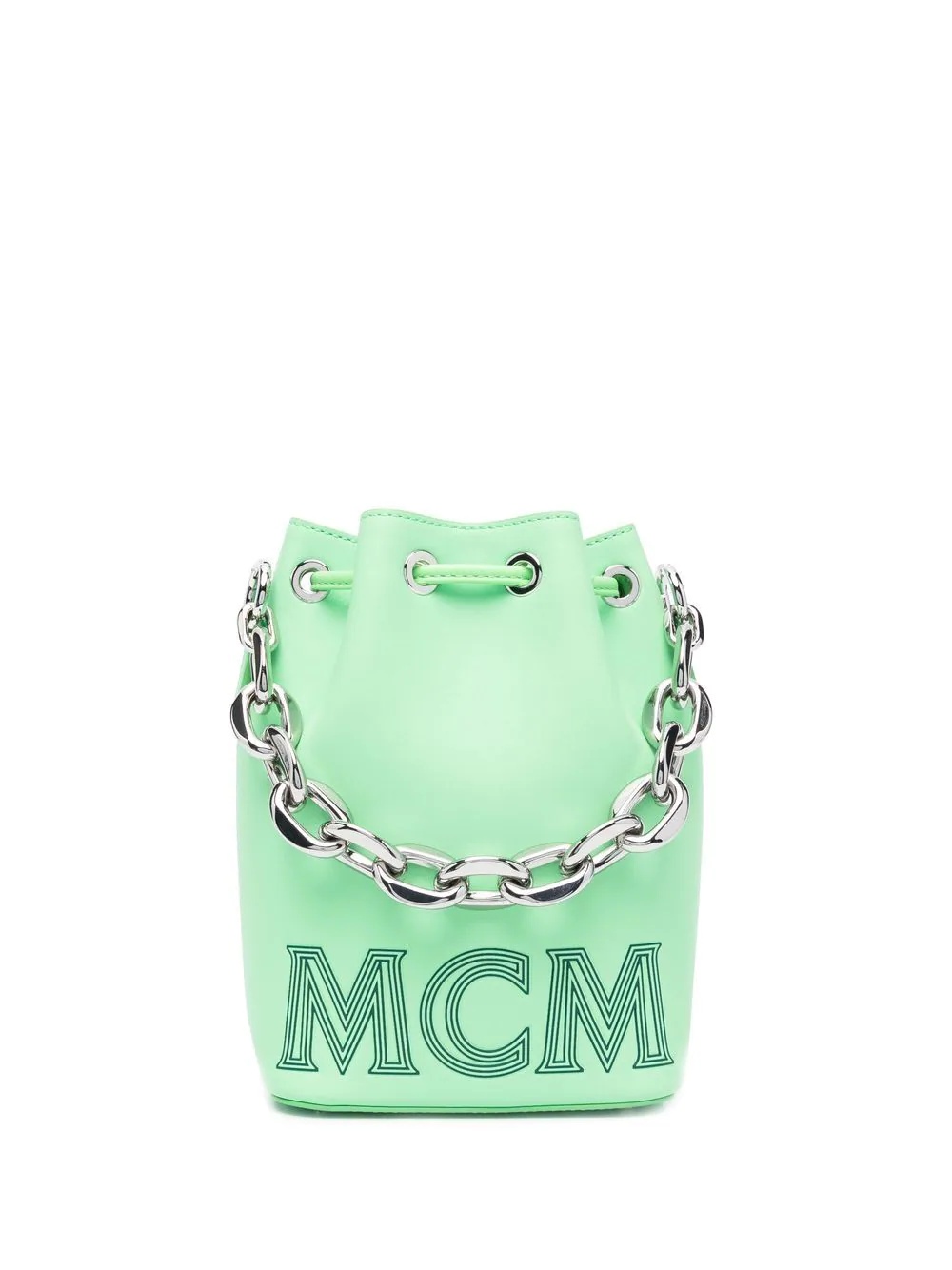 logo-print chain-link bag - 1