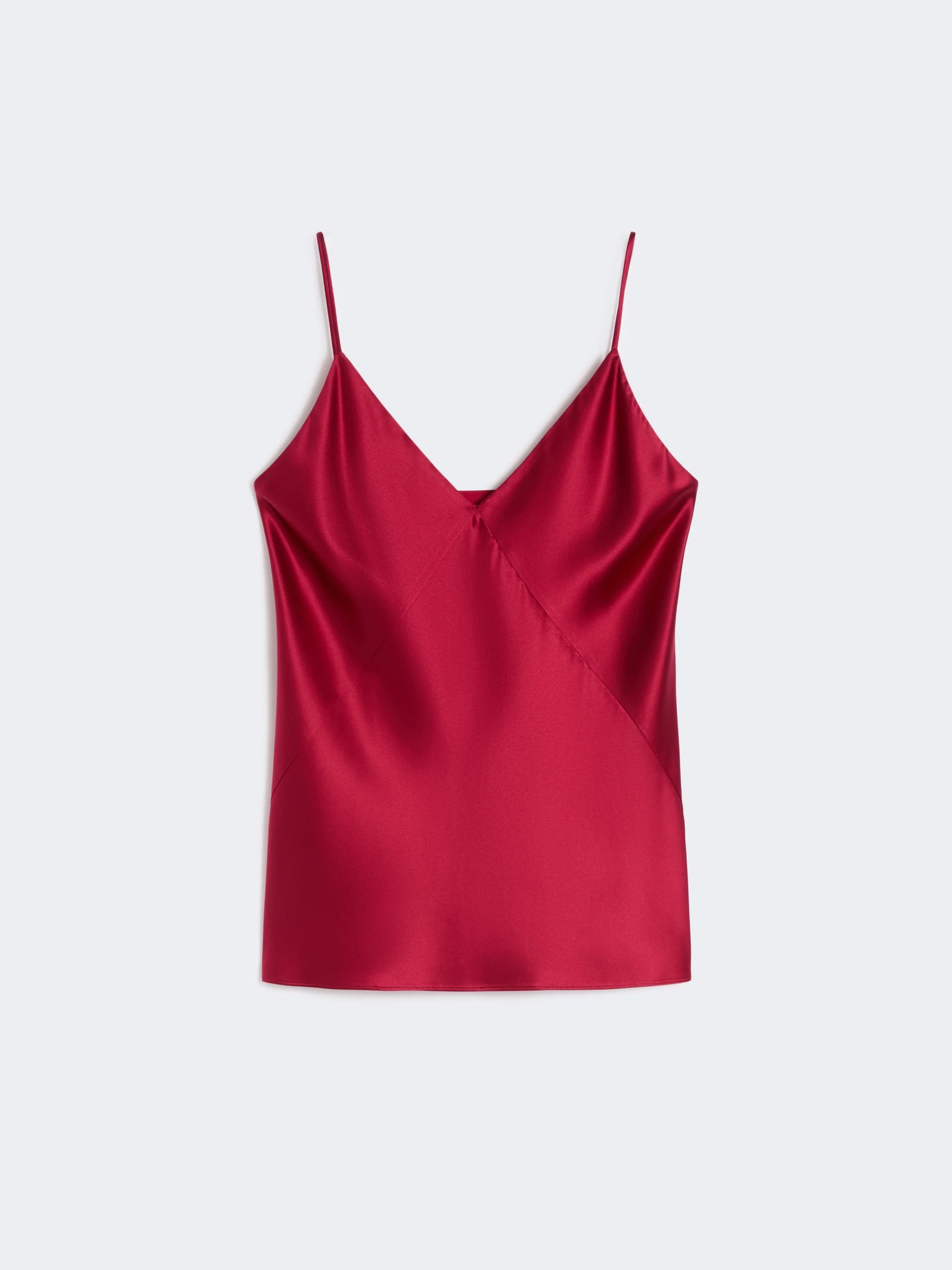 MXEBACCO Silk satin top - GERANIUM - 1