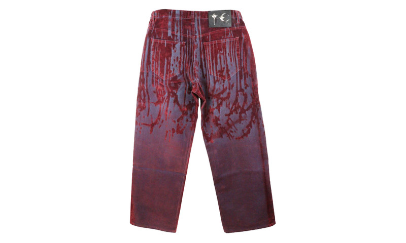Thug Club Blood Laze Denim Pants "Red" outlook