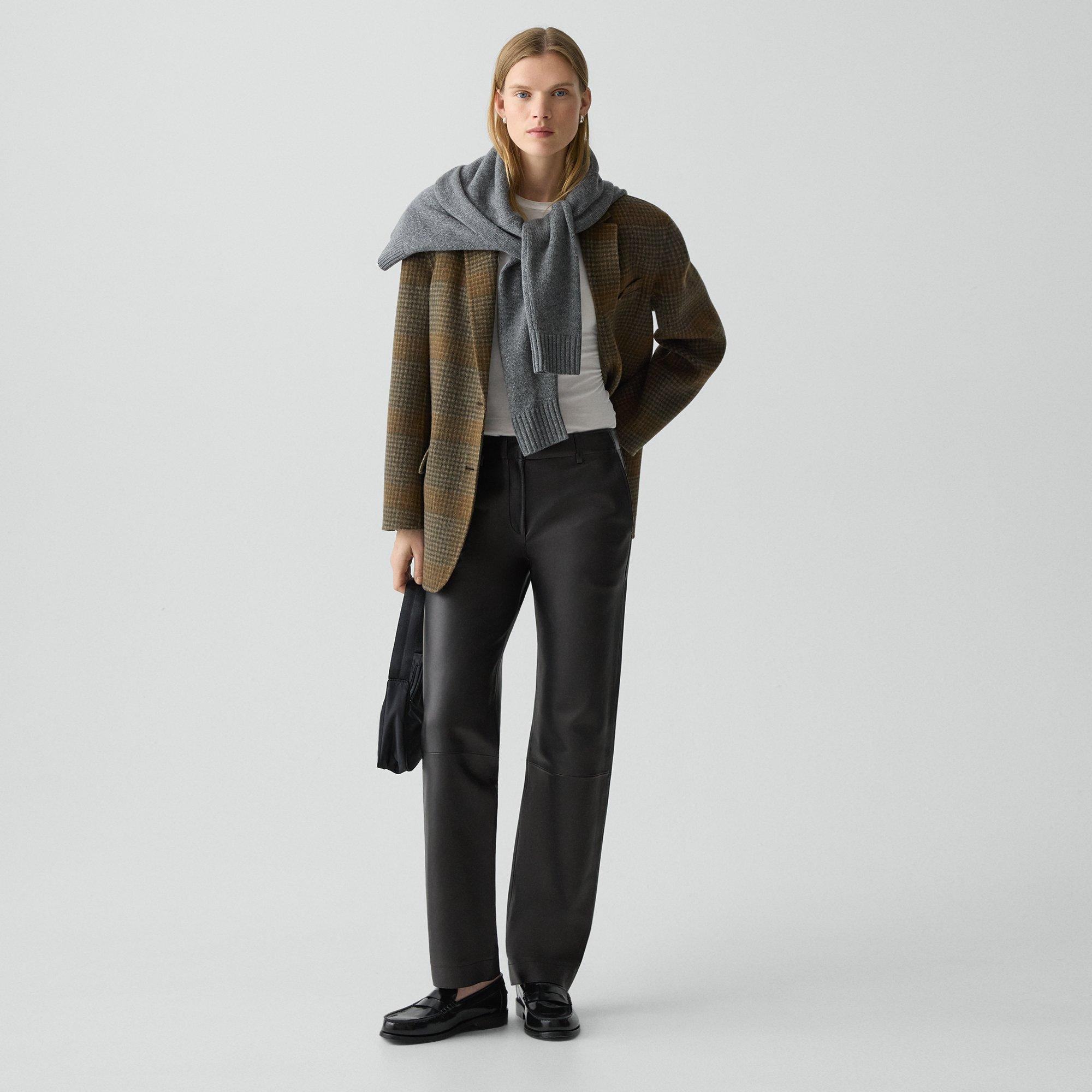 Classic Straight Pant in Sleek Leather - 2