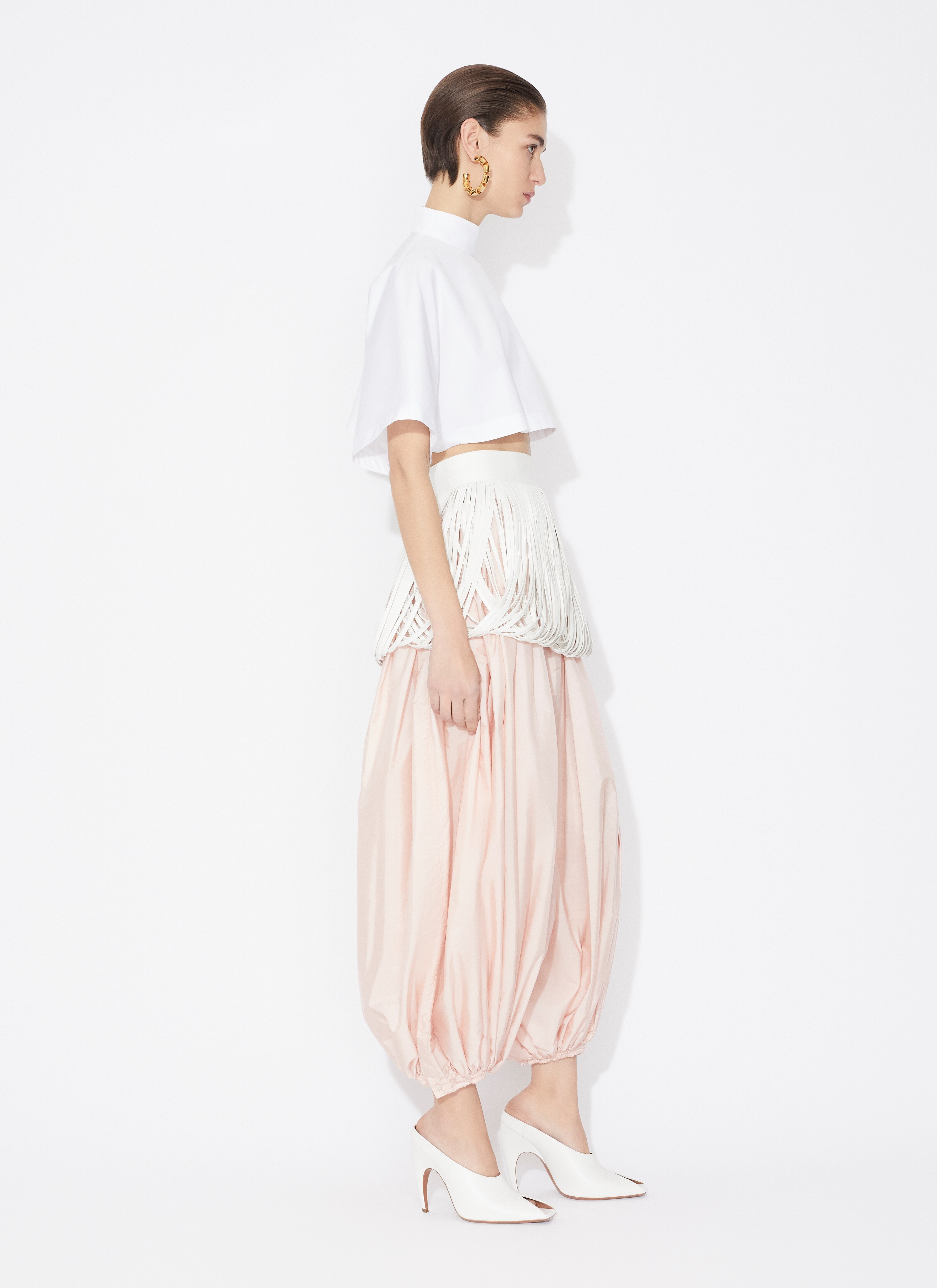 COTTON POPLIN HIGHNECK TOP - 5
