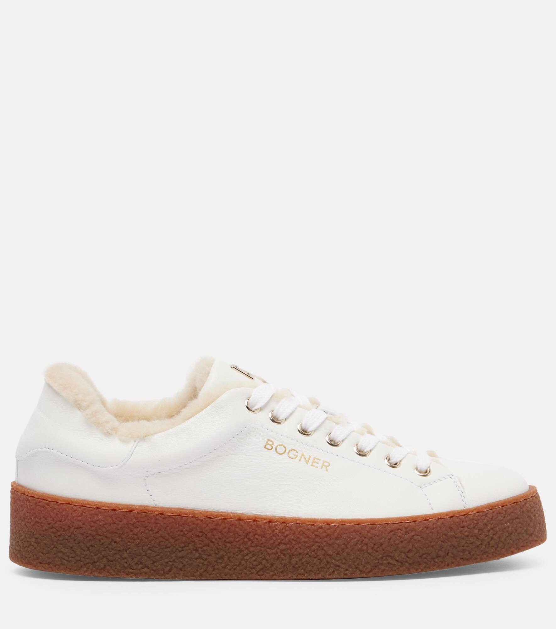 Lucerne shearling-lined leather sneakers - 4