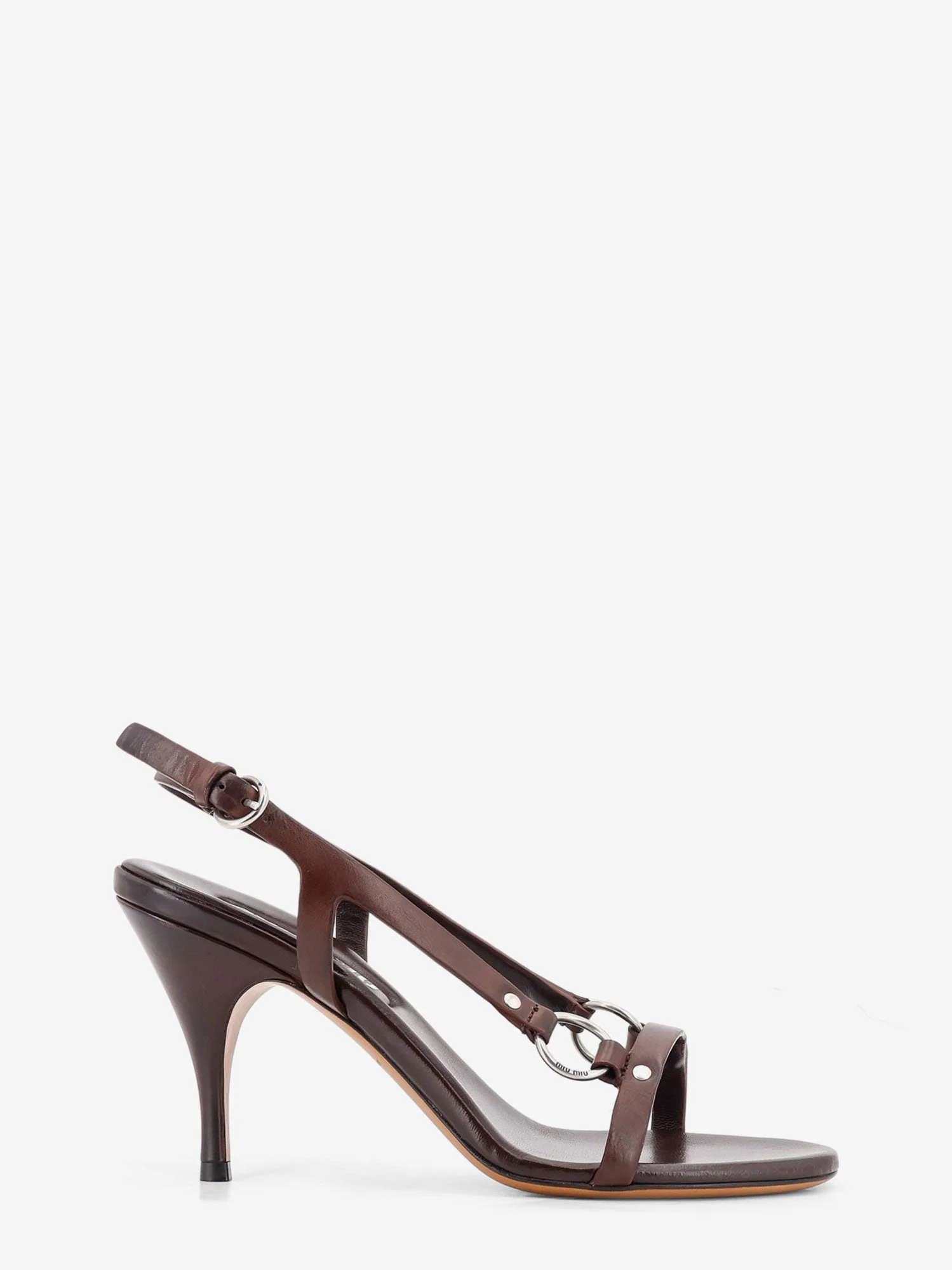 Leather Sandals With Metal Detail - 1