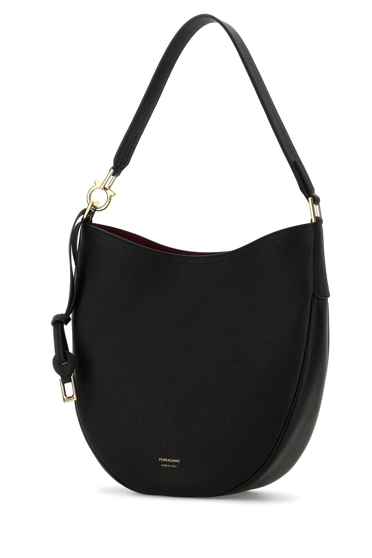 Salvatore Ferragamo Women Black Leather Medium Smile Shoulder Bag - 2