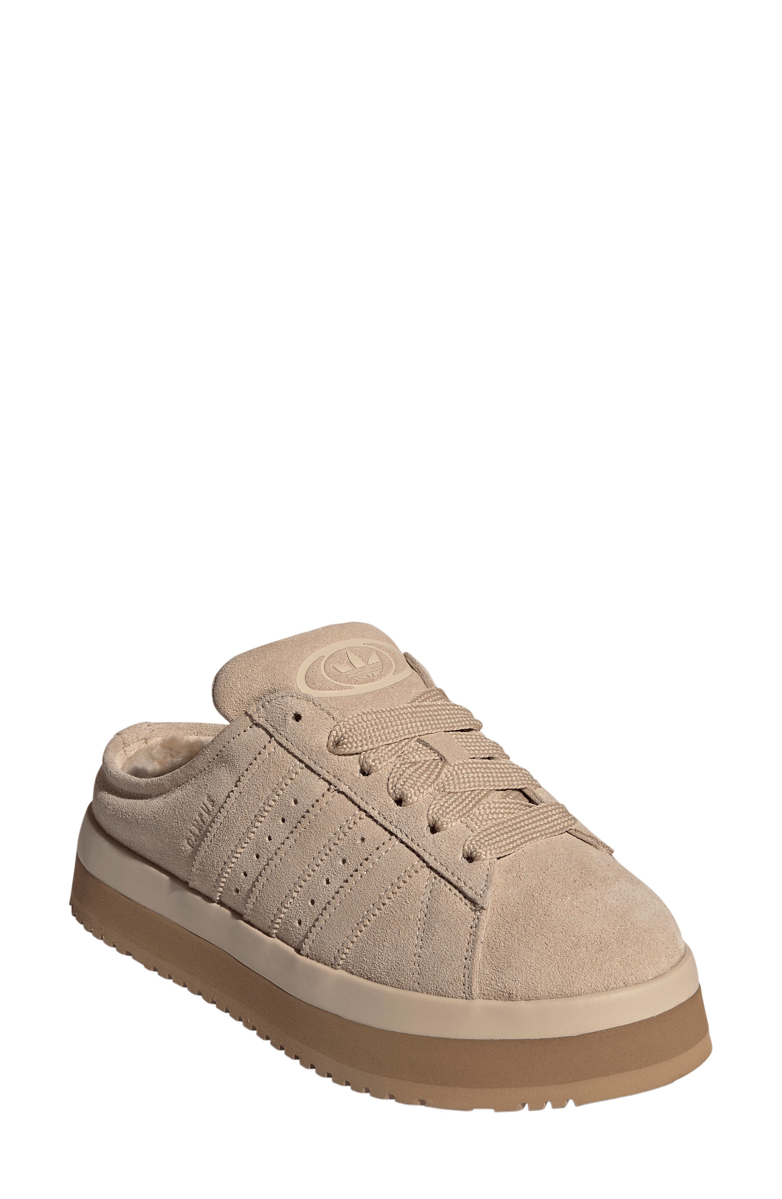 adidas Campus 00s Winter Low Sneaker Mule in Magic Beige/Magic Beige/Gum at Nordstrom - 1