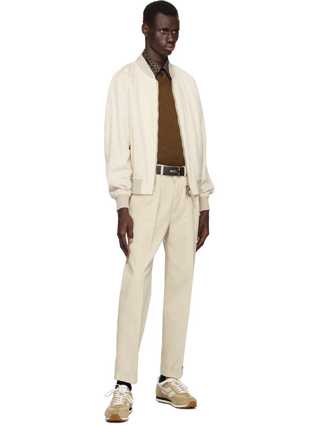 Brown & Black Leather Ridge T Reversible Belt - 3