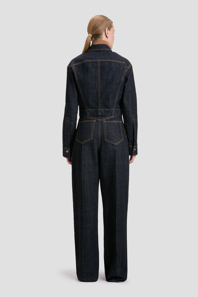 High Waisted Cinched Jean In Indigo Rinse 5
