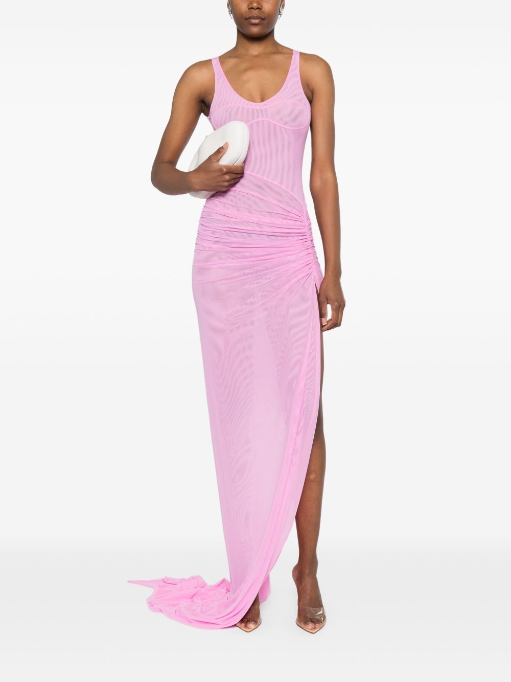 Ruched Mesh gown - 2
