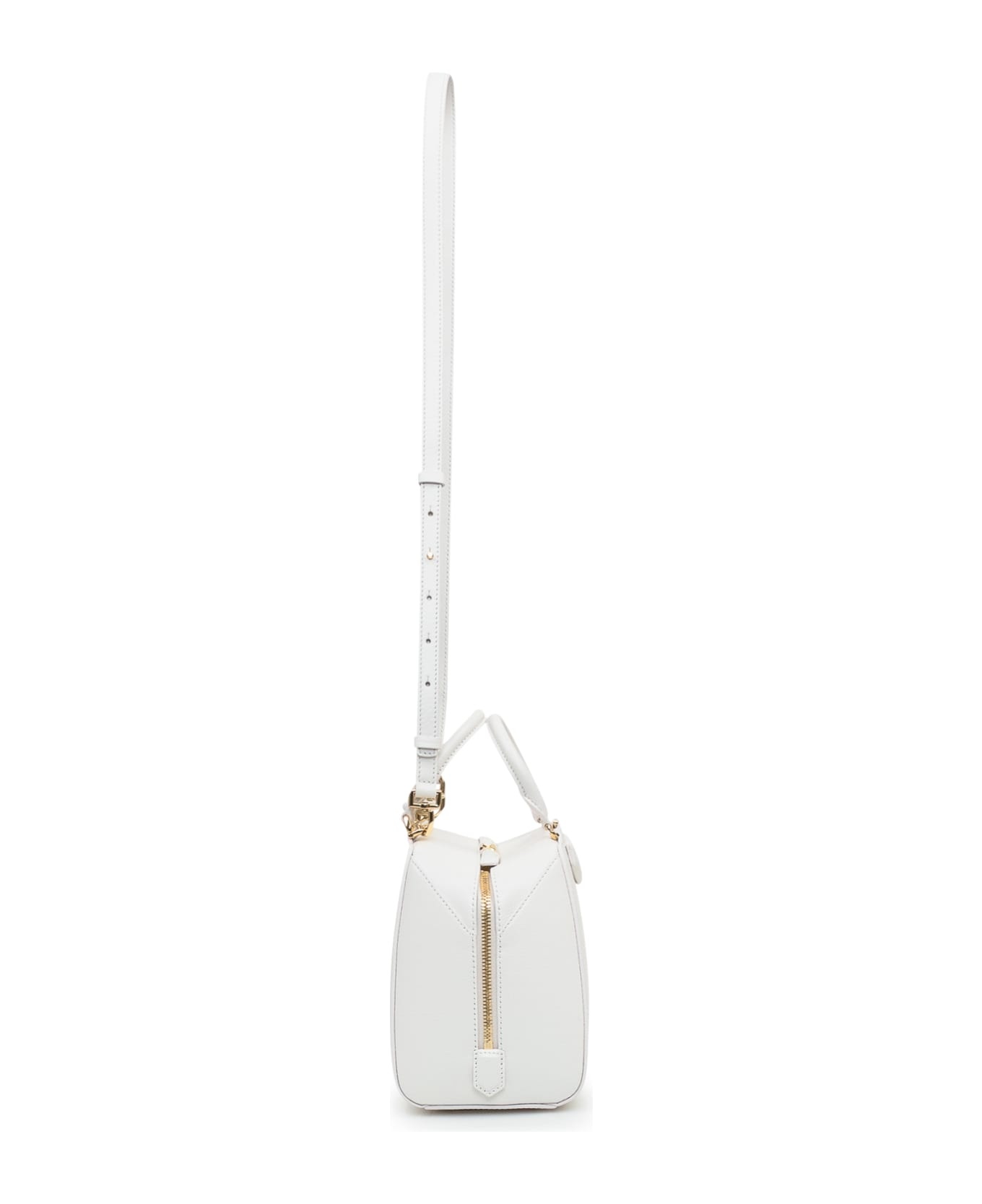 Ivory Leather Mini Antigona Cube Handbag - 3