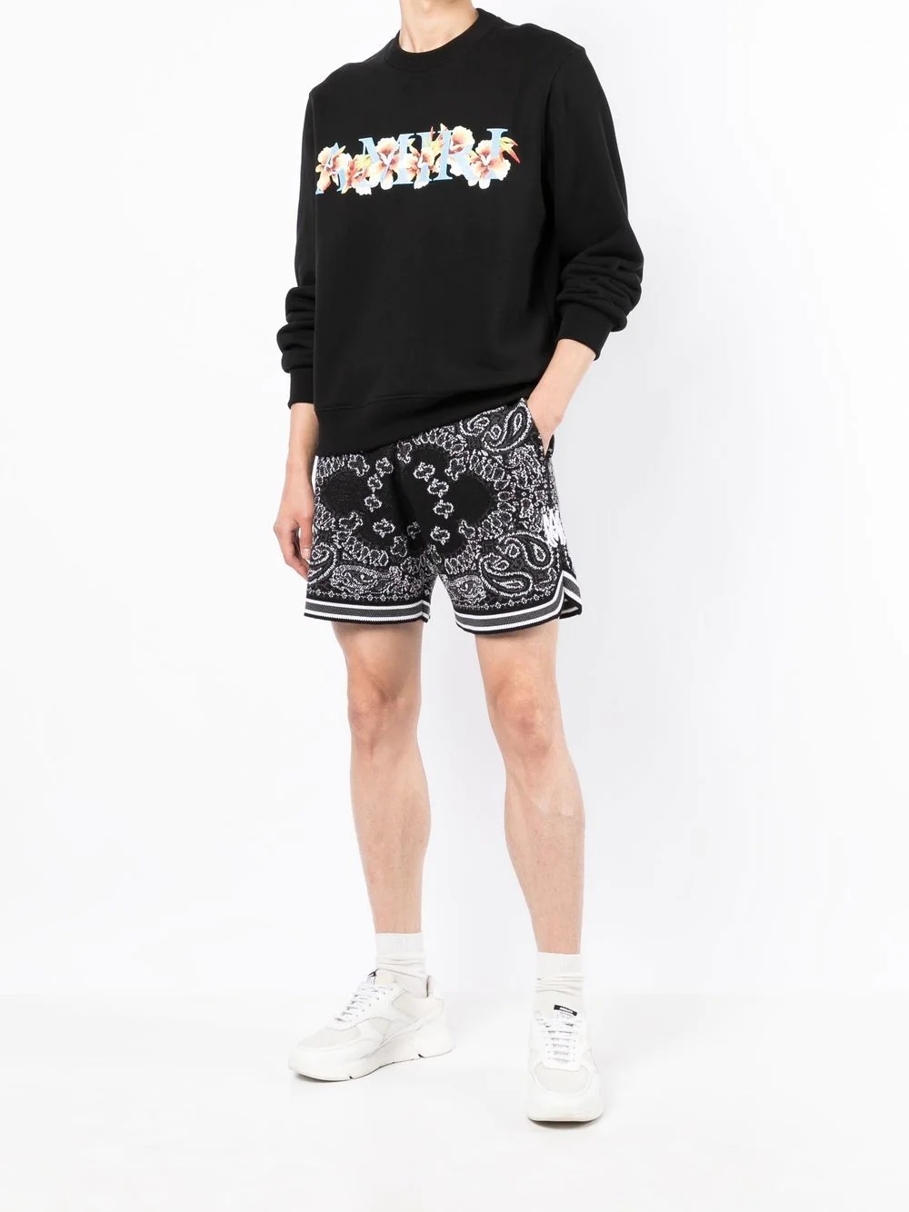 floral-logo crew sweatshirt - 2