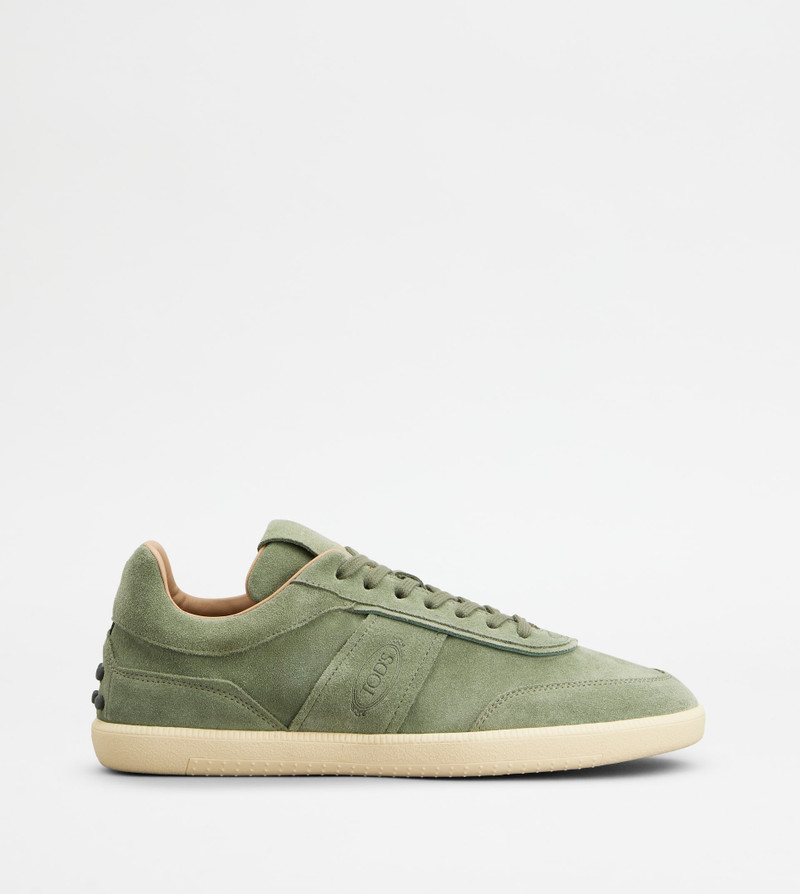 TOD'S TABS SNEAKERS IN SUEDE - GREEN 1