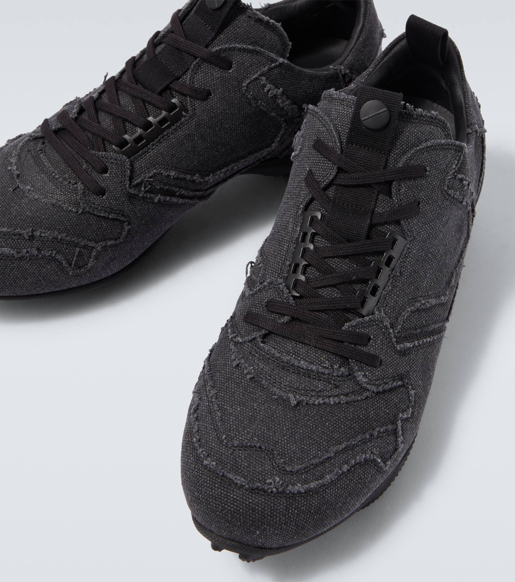 Ostro distressed canvas sneakers - 3