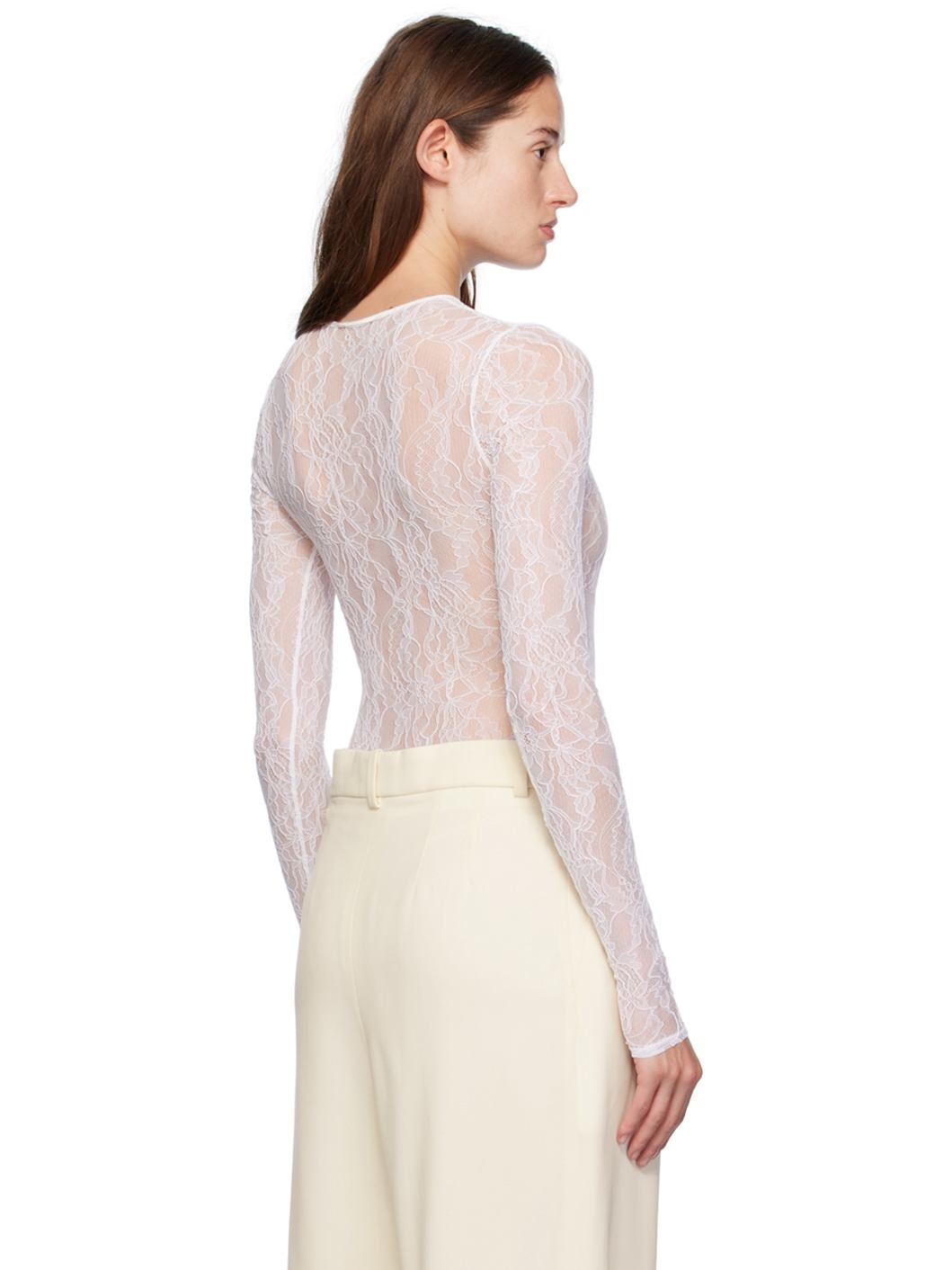 White Lace Bodysuit - 3