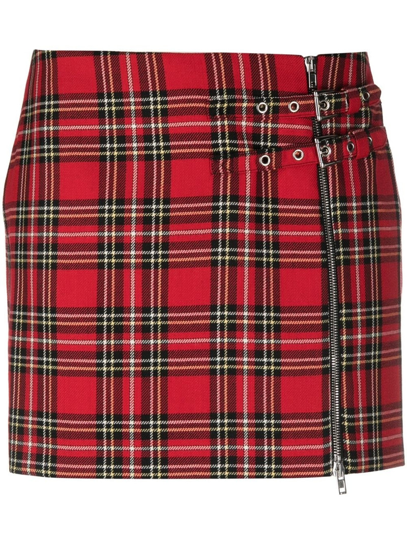 plaid-check wool skirt 1